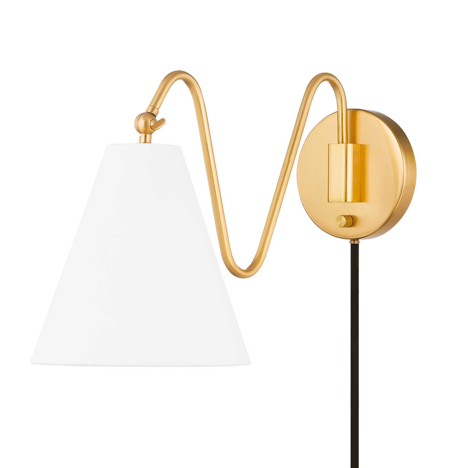 Onda - Art deco adjustable wall sconce for bedroom with switch