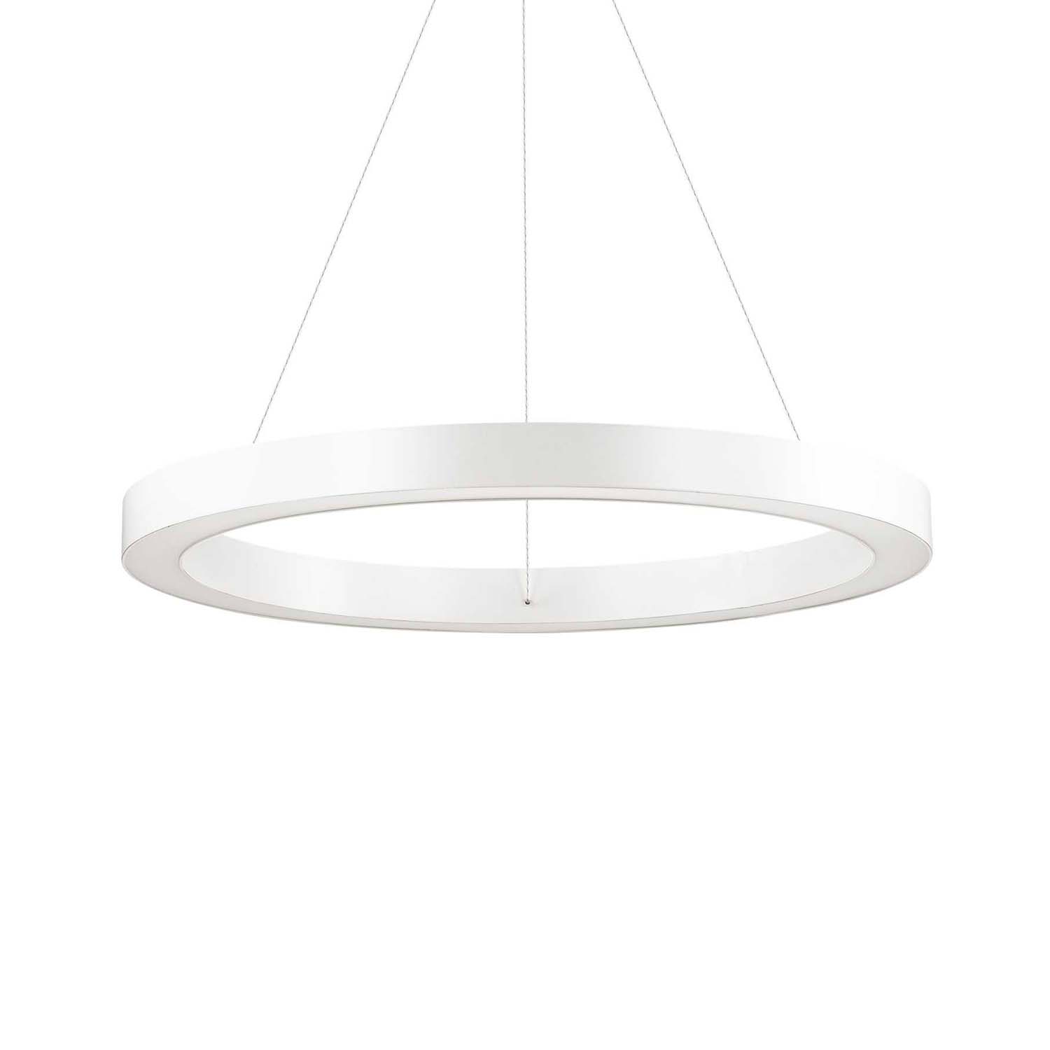 ORACLE - Black or white integrated LED ring pendant light