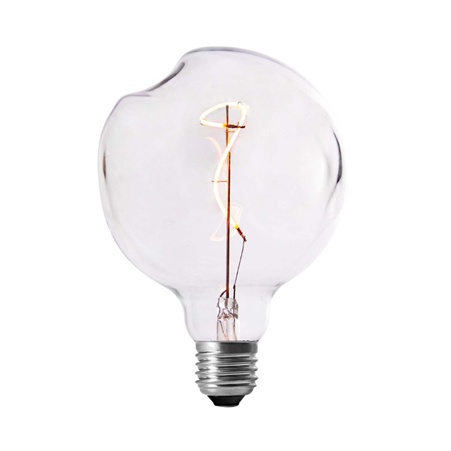 Form – Asymmetrisch verzerrte E27-LED-Glühbirne