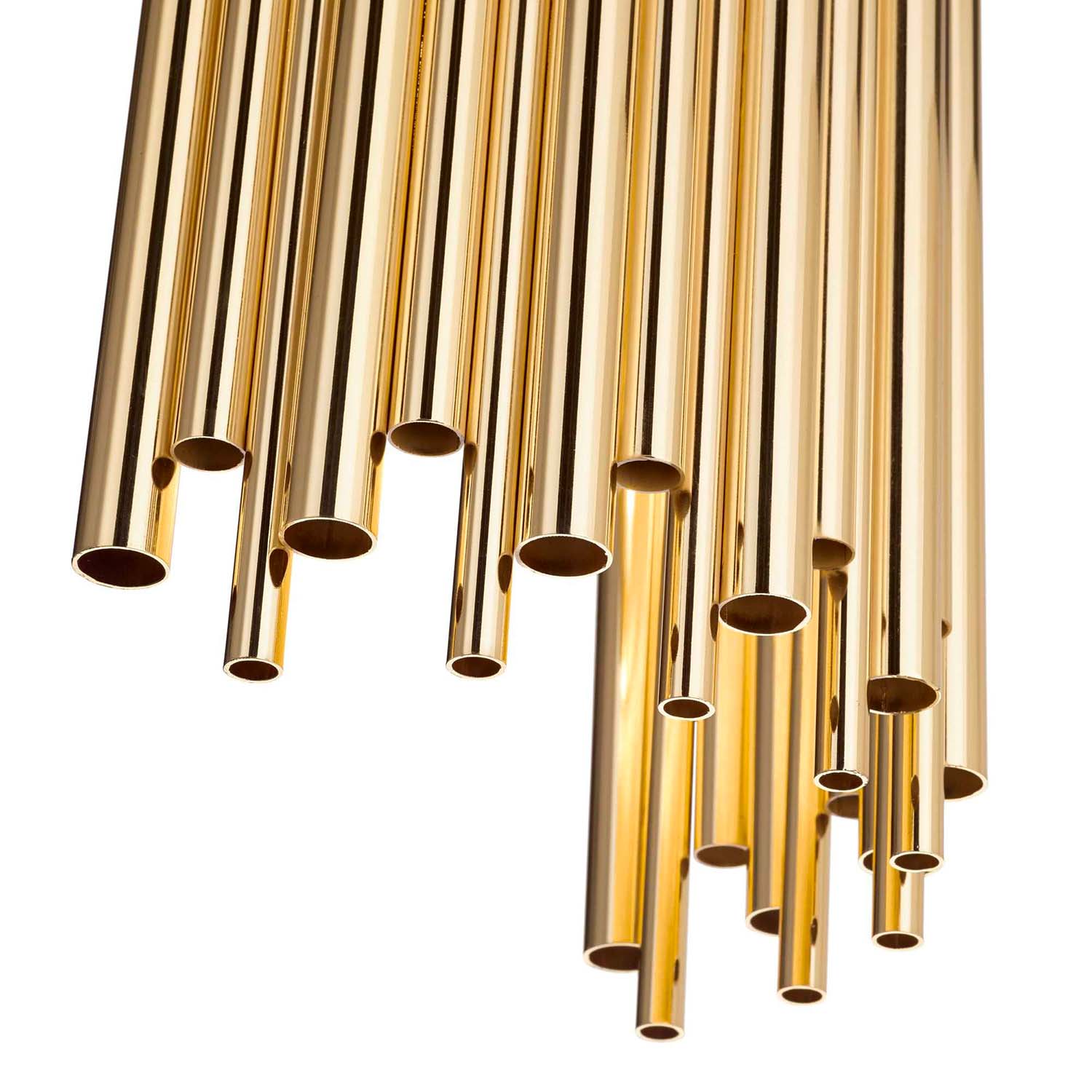 PAN - Gold tube wall light in art deco style