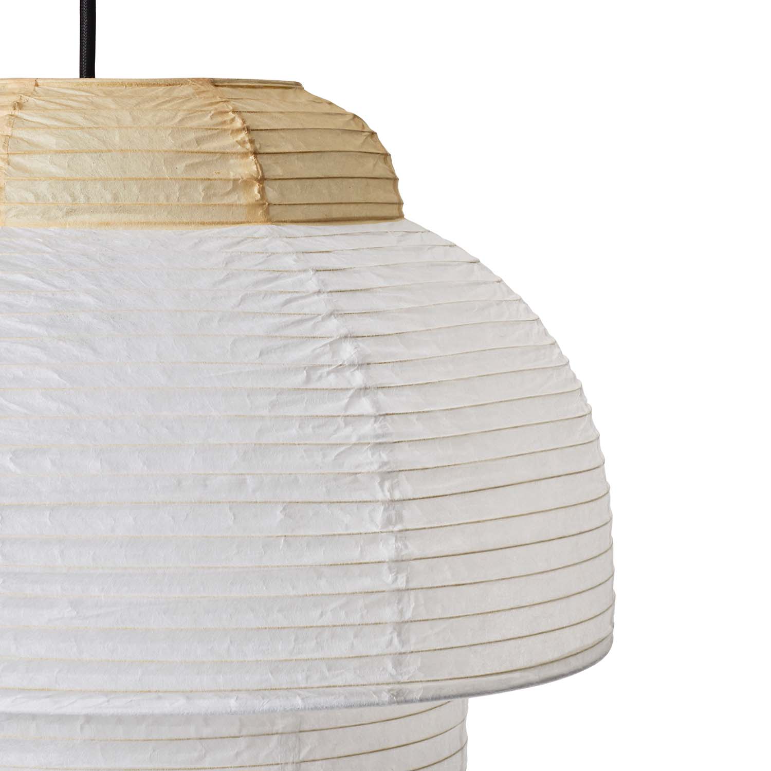 PAPIER Double – Weißer Papierhut-Kronleuchter für Zen-Schlafzimmer