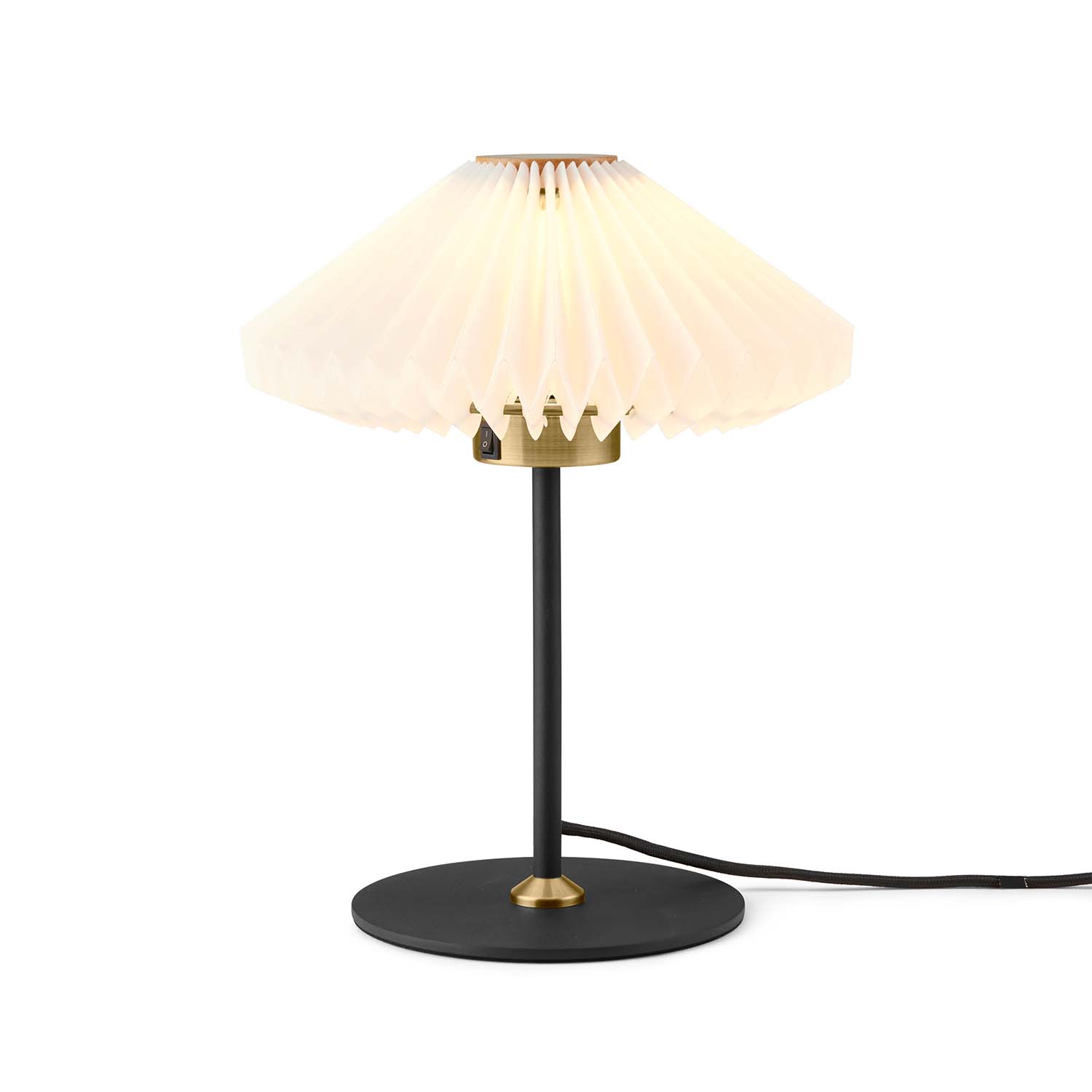 PARIS – Tischlampe mit schickem und plissiertem Design-Lampenschirm