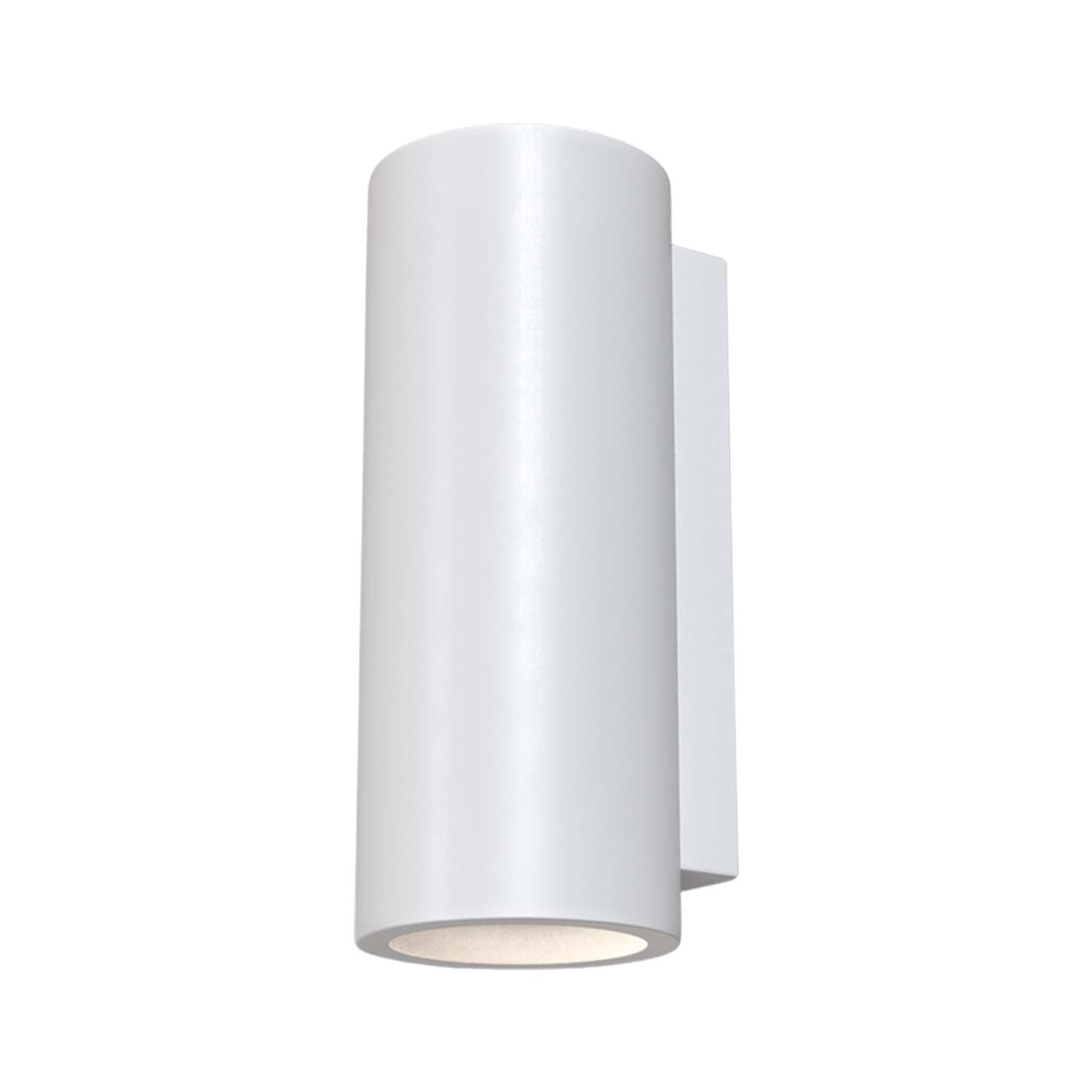 PARMA - Cylindrical white wall light with double spotlight