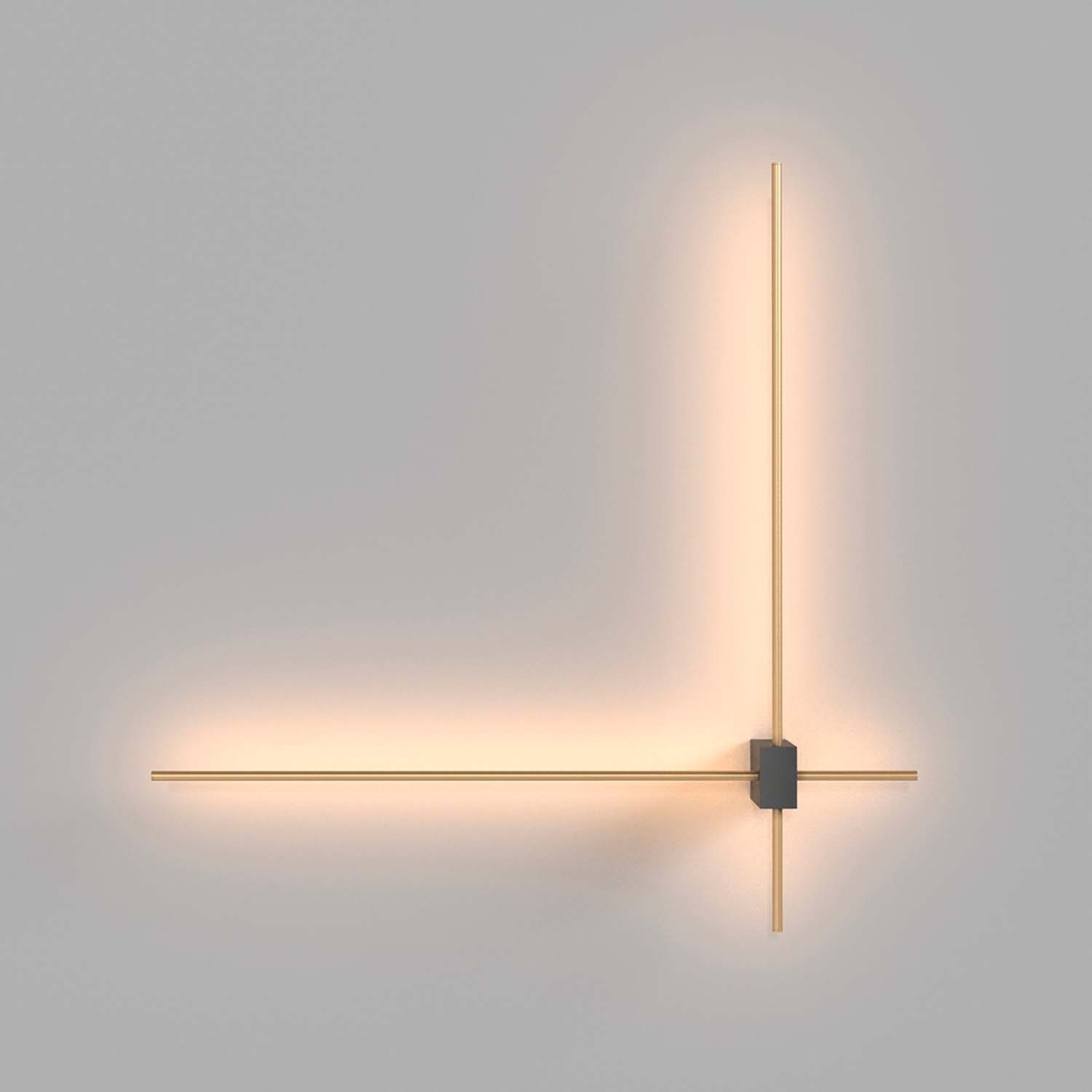 PARS - Thin rod wall light in the shape of a cross, integrated LED