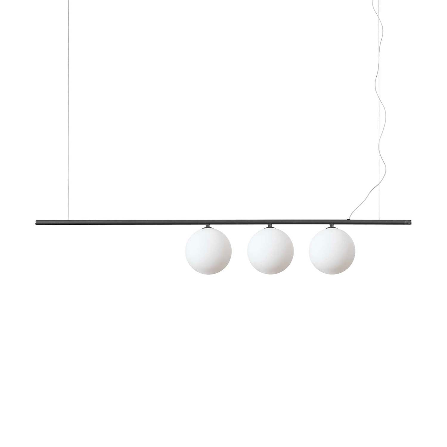 PERLINE - Suspension linéaire design avec boules en verre