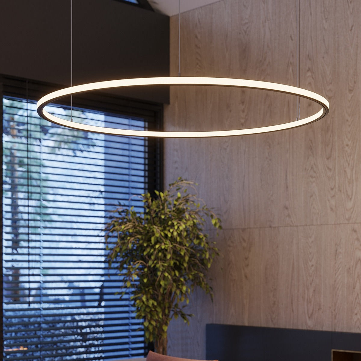 Persei - Suspension ronde tube LED design contemporain