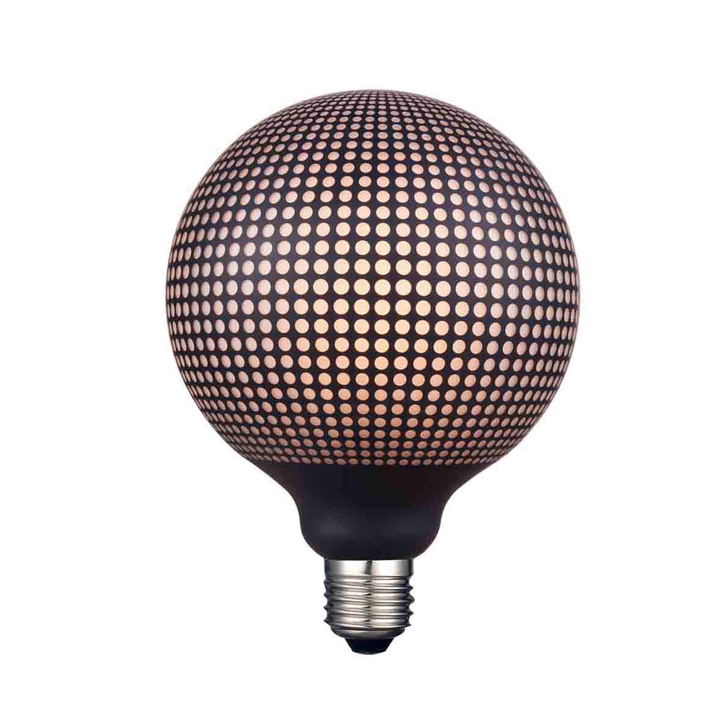 Print - E27 LED bulb black printed design