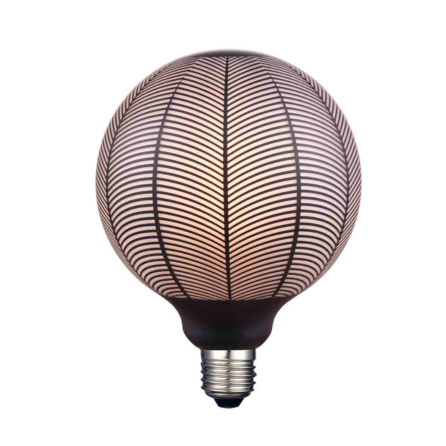 Druck – E27 LED-Glühbirne, schwarz bedrucktes Design