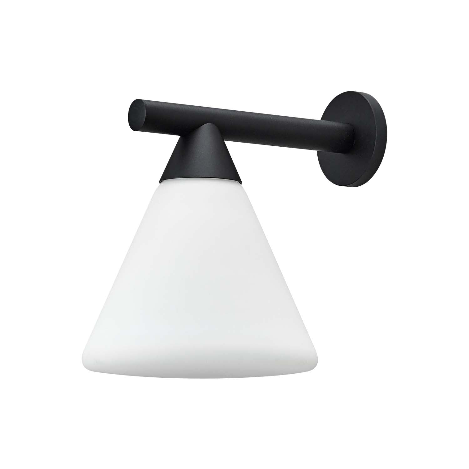 PROBE - White opaque glass cone wall light