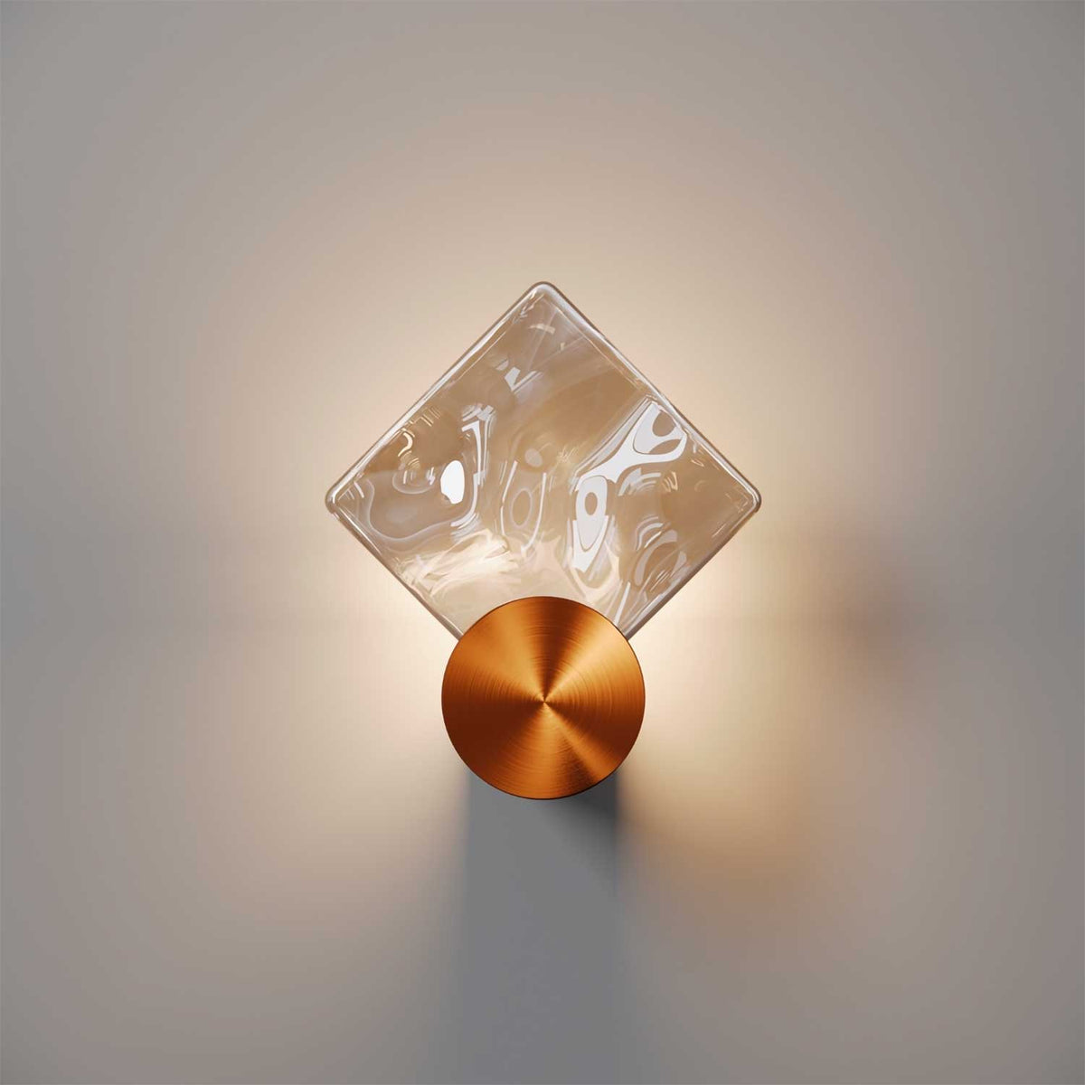 Quadro - Applique murale LED en verre texturé et métal, style contemporain