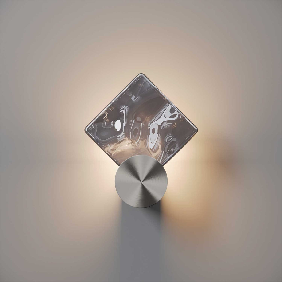 Quadro - Applique murale LED en verre texturé et métal, style contemporain