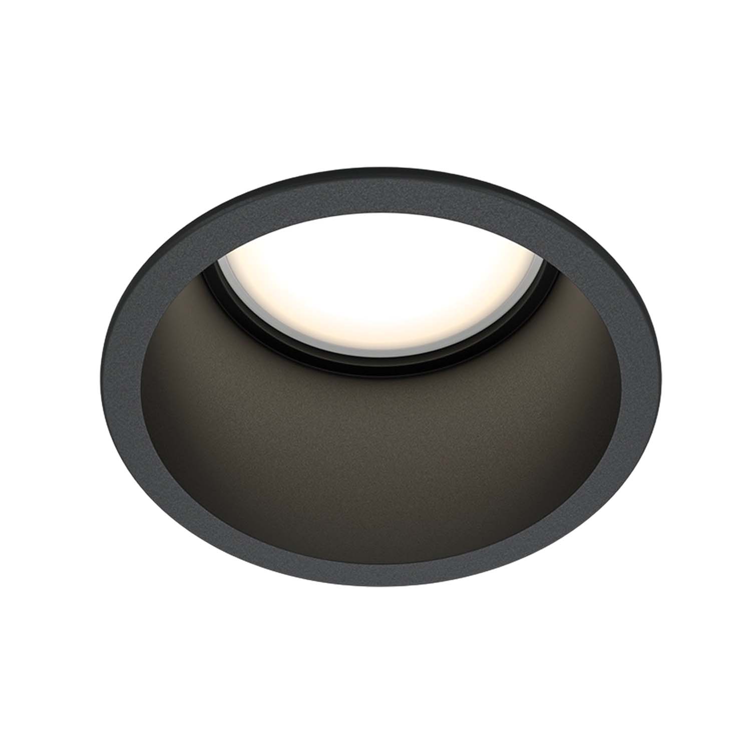 REIF - Designer round recessed spotlight, black, white or gold 68mm