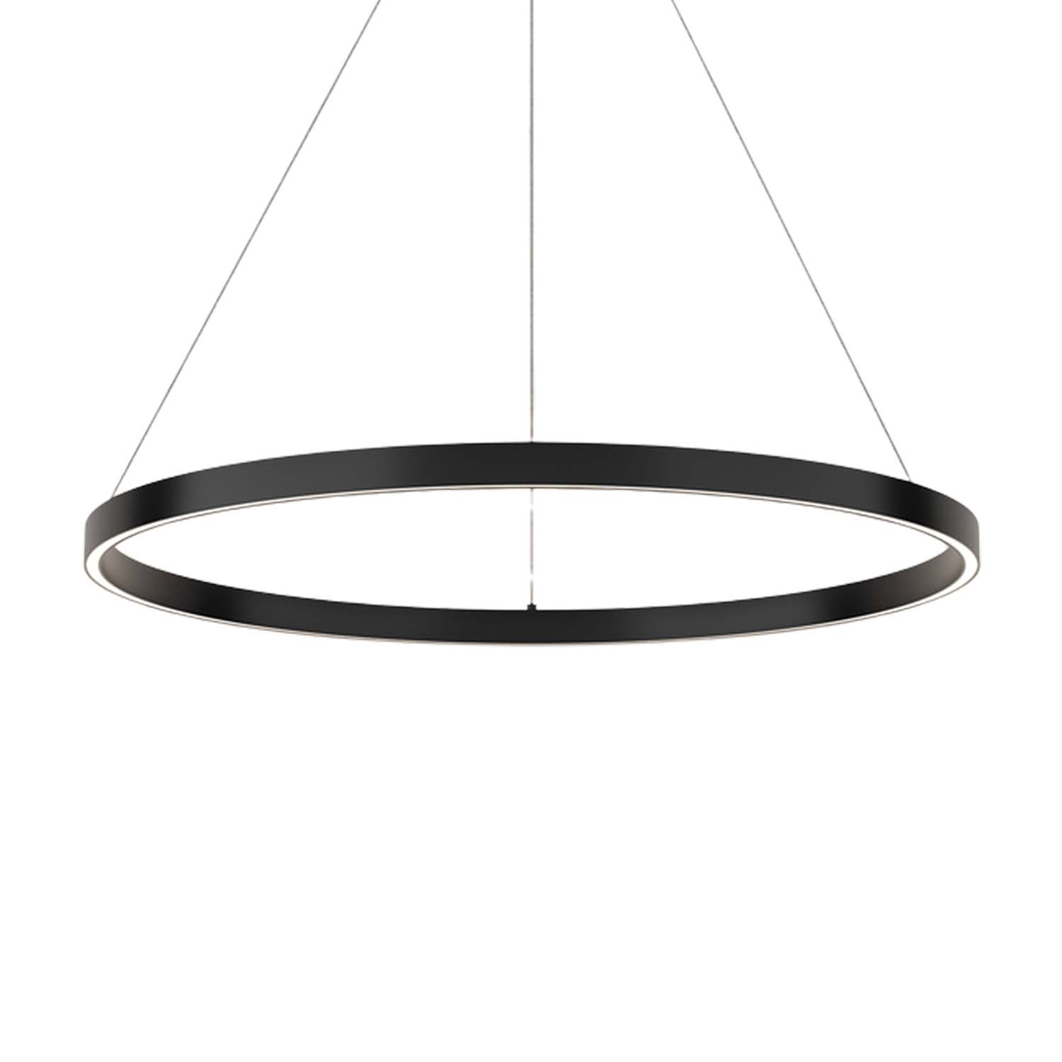 RIM - Gold or black ring pendant light, integrated LED