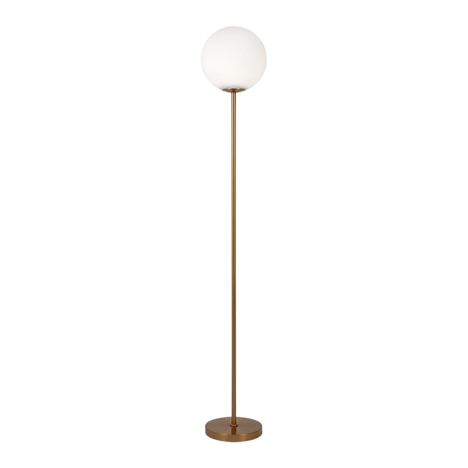 RING - Design floor lamp in gold or black, glass ball