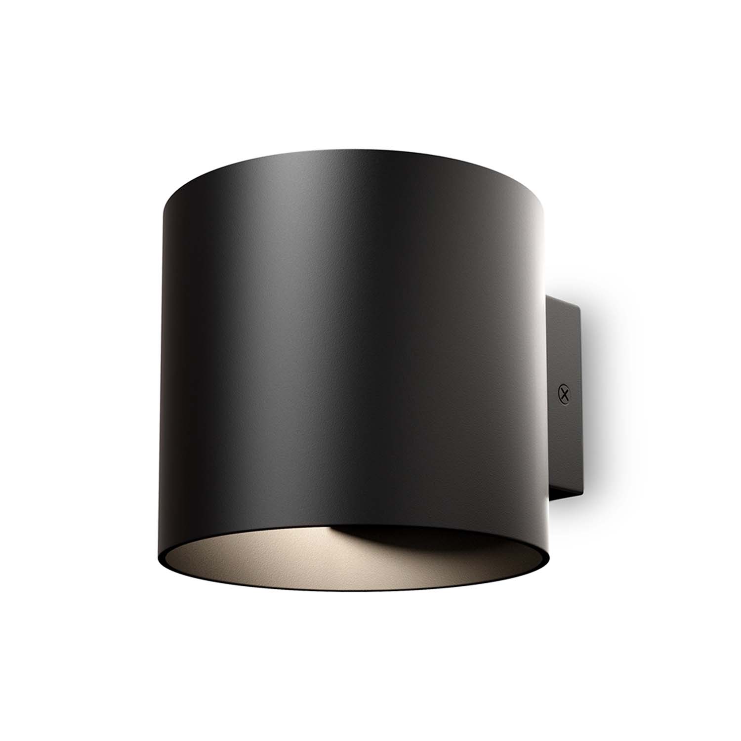 ROND - Design cylindrical wall light, black, white or gold