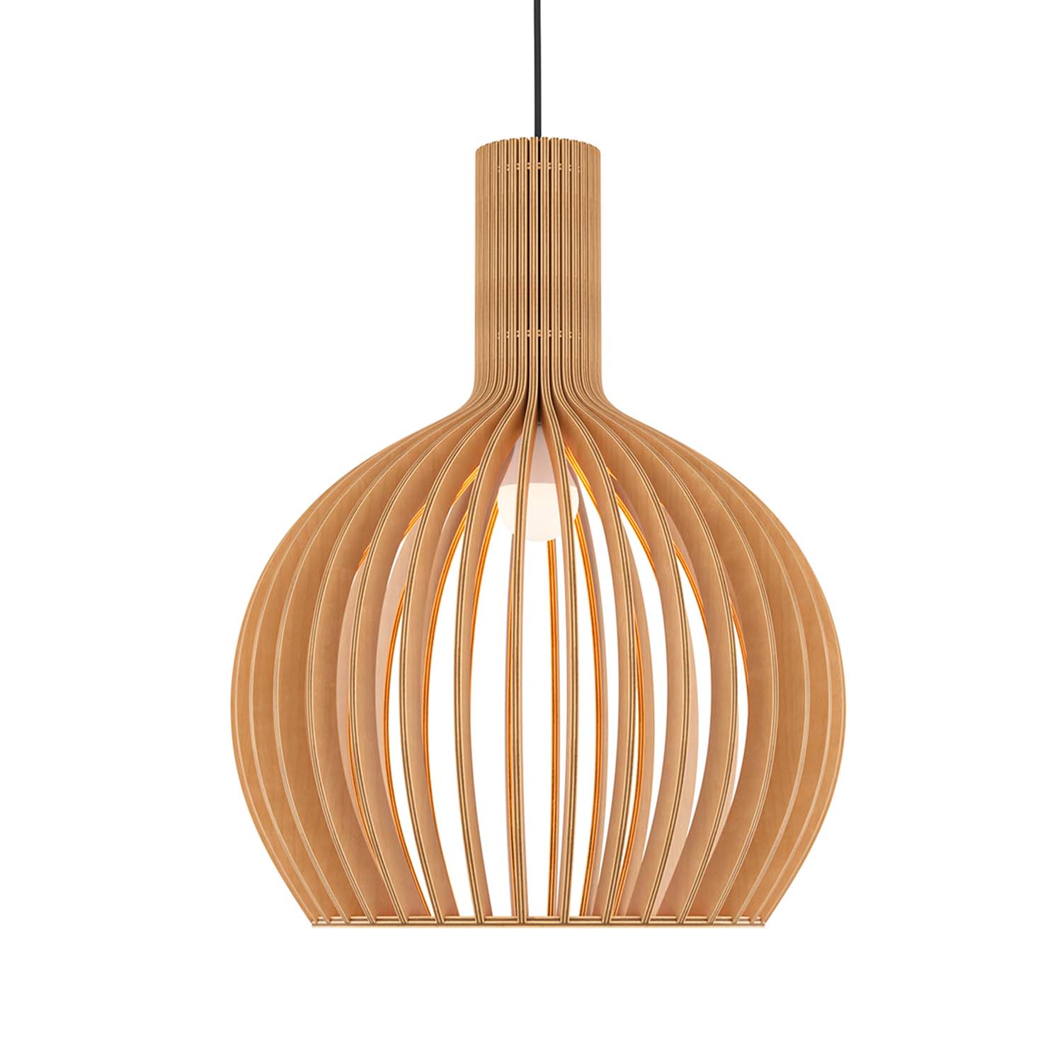 ROOTS - Suspension boule cage en bois design