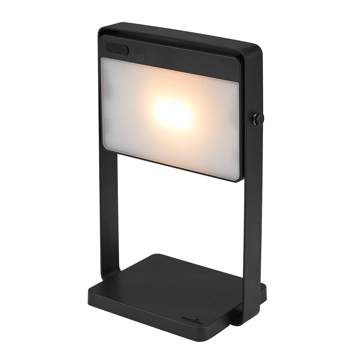 Saulio - Lampe nomade LED solaire en acier pour extérieur moderne