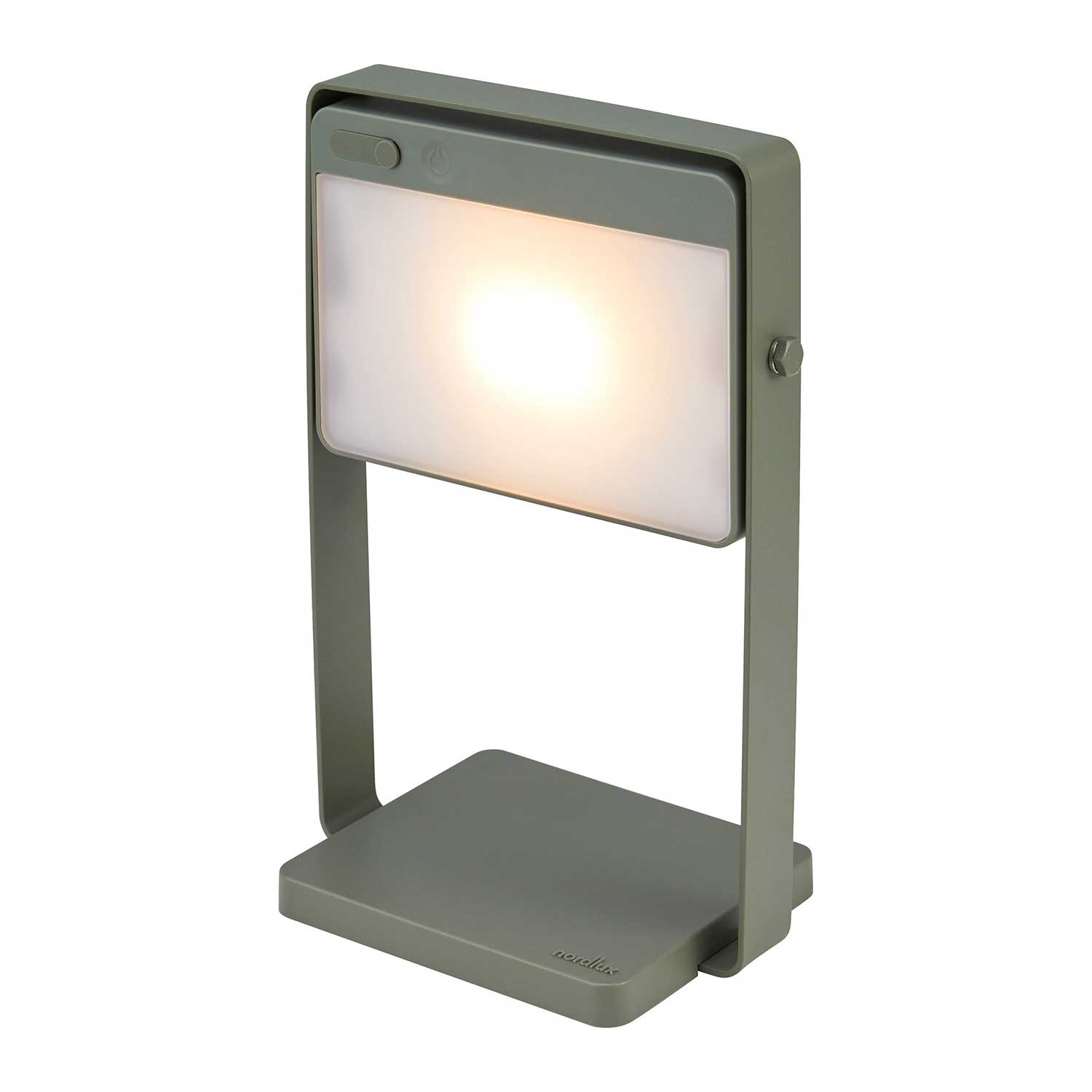 Saulio - Lampe nomade LED solaire en acier pour extérieur moderne