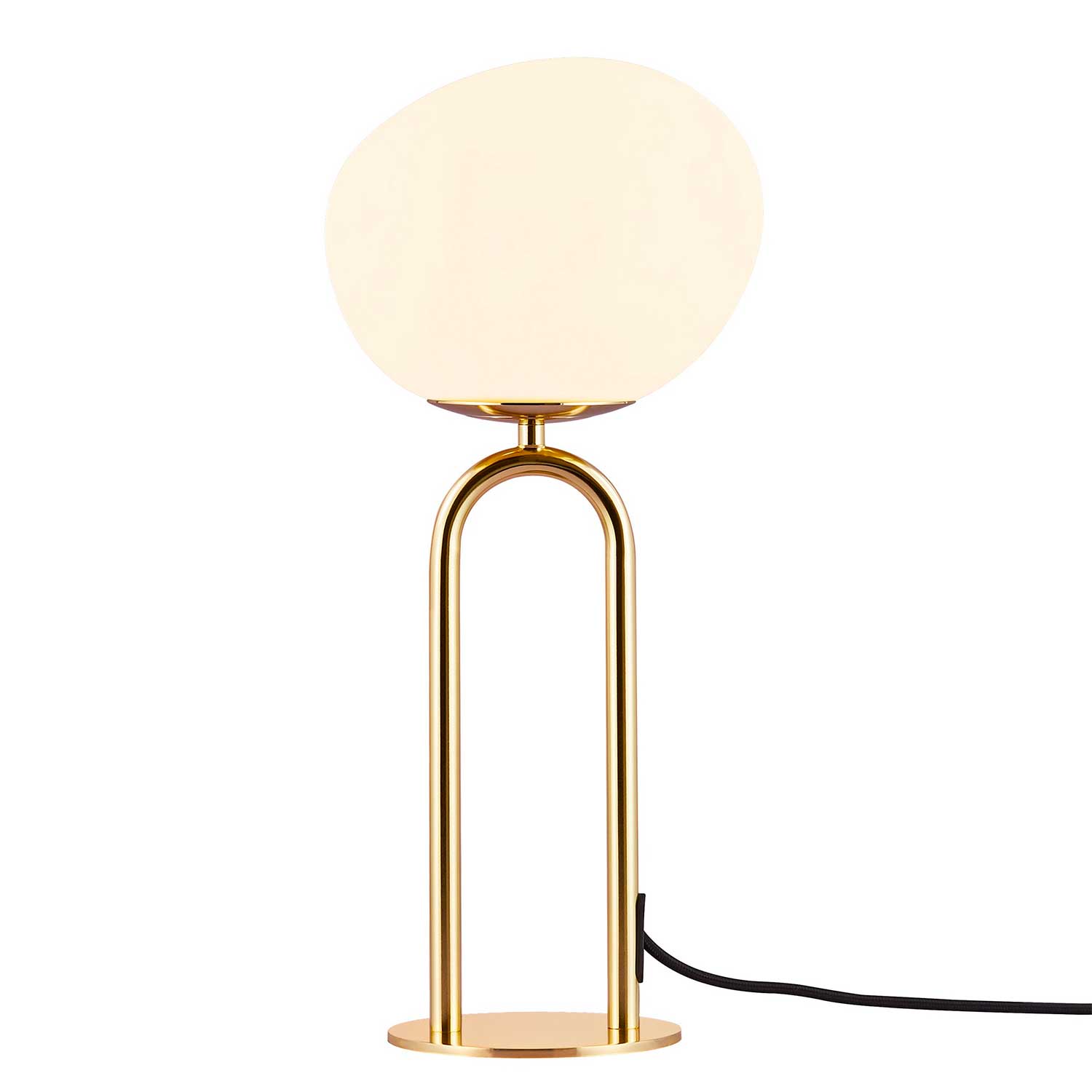 Shapes - Lampe à poser en laiton et verre design pour chambre chic