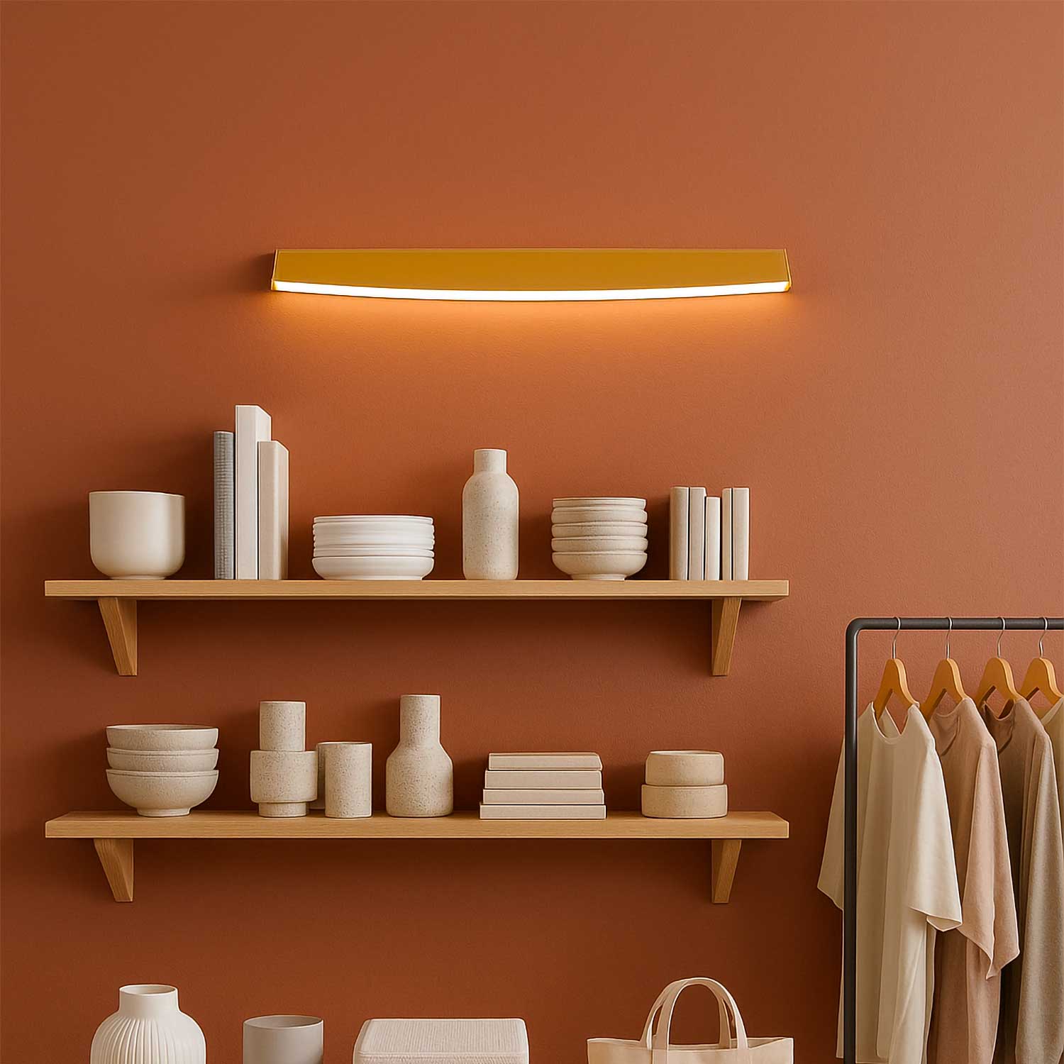 Sirius - Applique murale LED en acier design pour salon