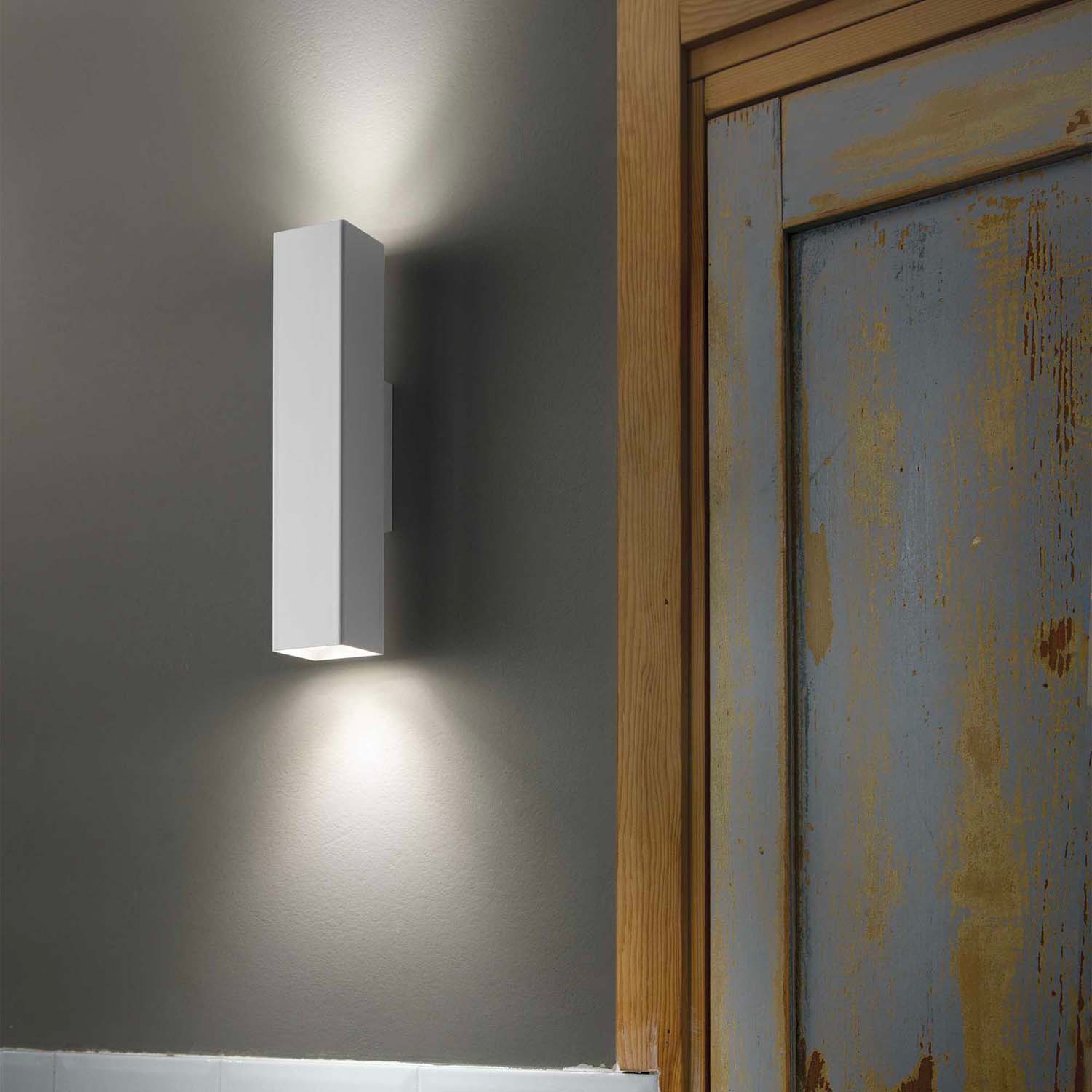 SKY - Square wall light, in gold, black or white steel