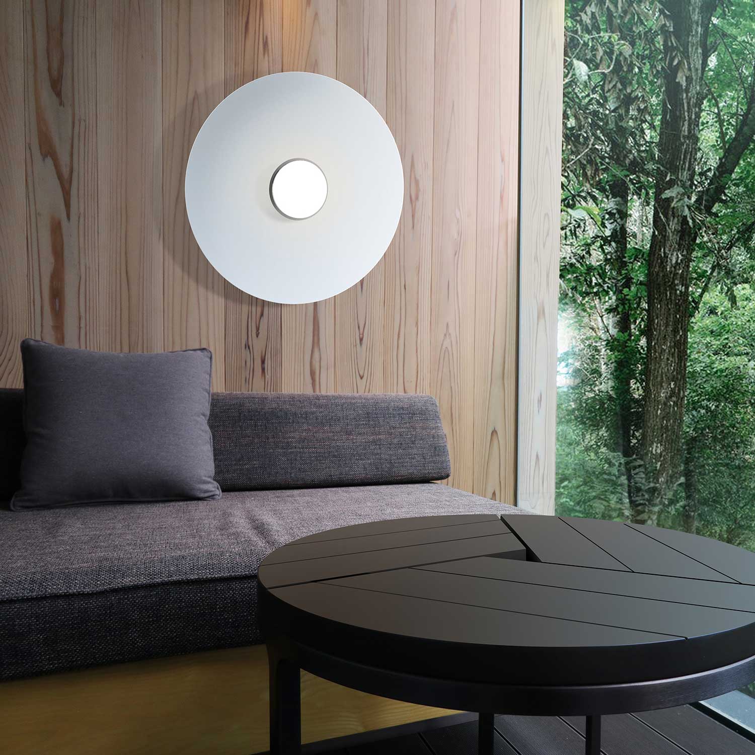 Sky Dome Aufputzleuchte - Runde LED-Wandlampe XXL für modernes Wohnzimmer