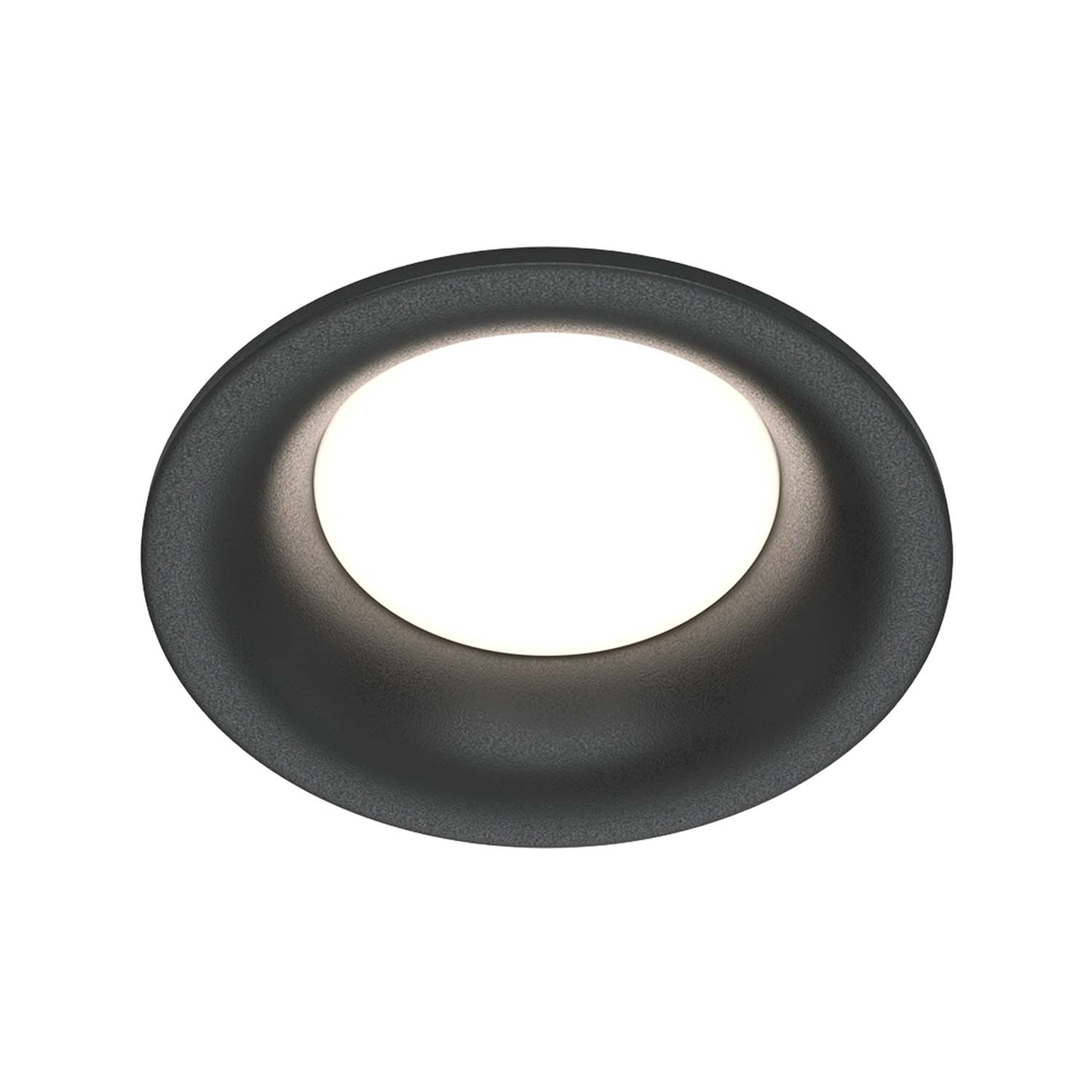 SLIM – 80 mm schwarzer Einbaustrahler aus Stahl für moderne Innenräume