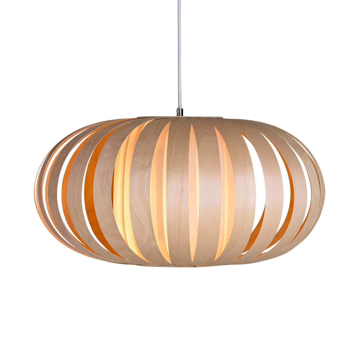 ST903 - Modern round wooden slat pendant light