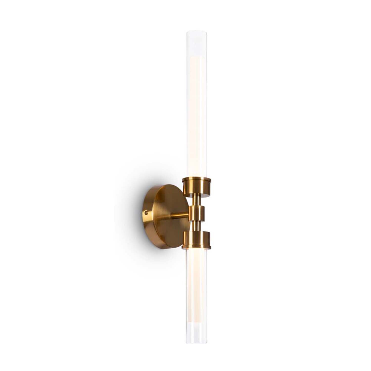 STELO - Design wall light with integrated LED tube, gold or black