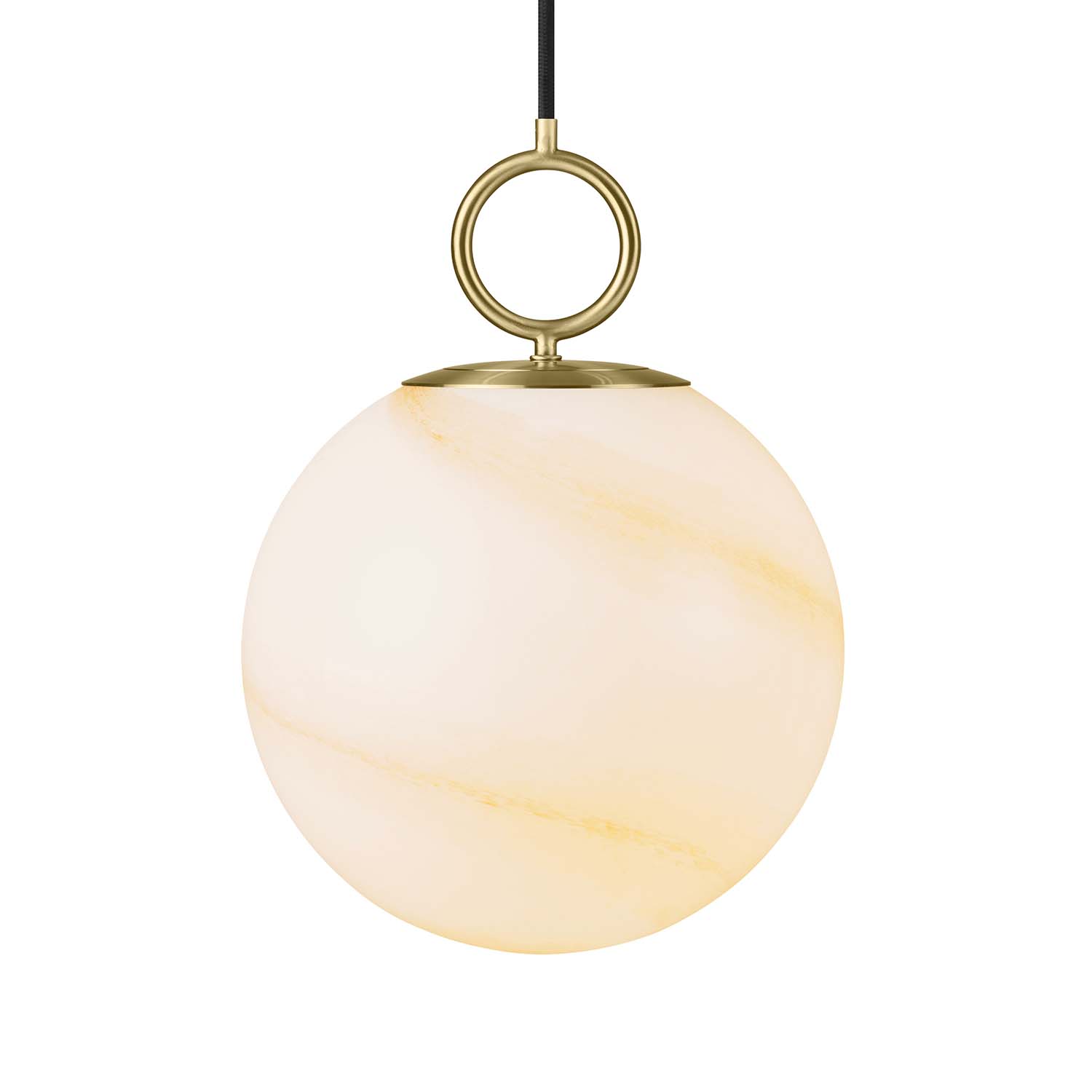 STOCKHOLM - Bell ball pendant light in white marble
