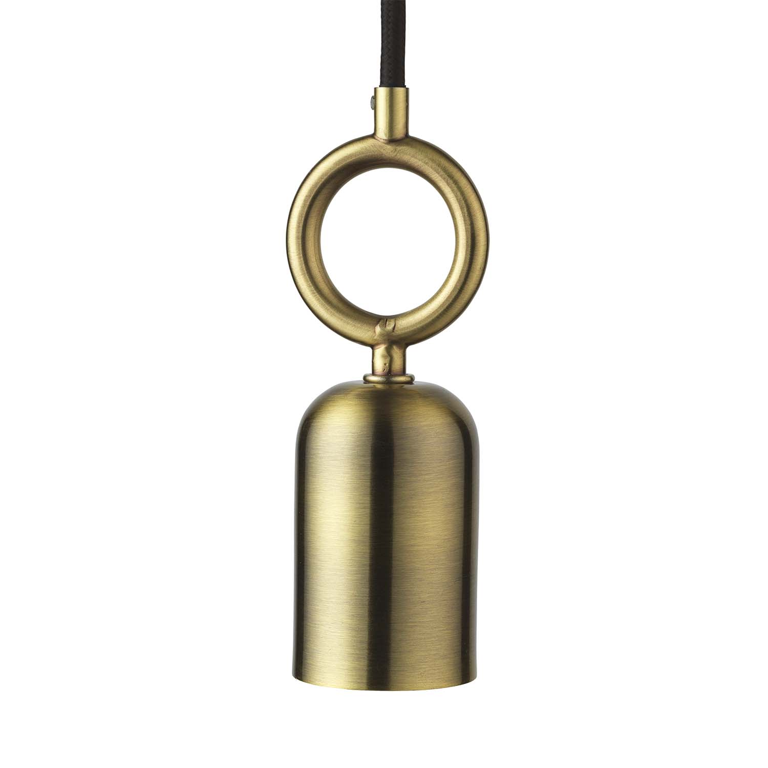 STOCKHOLM - Brass bell pendant light with bulb