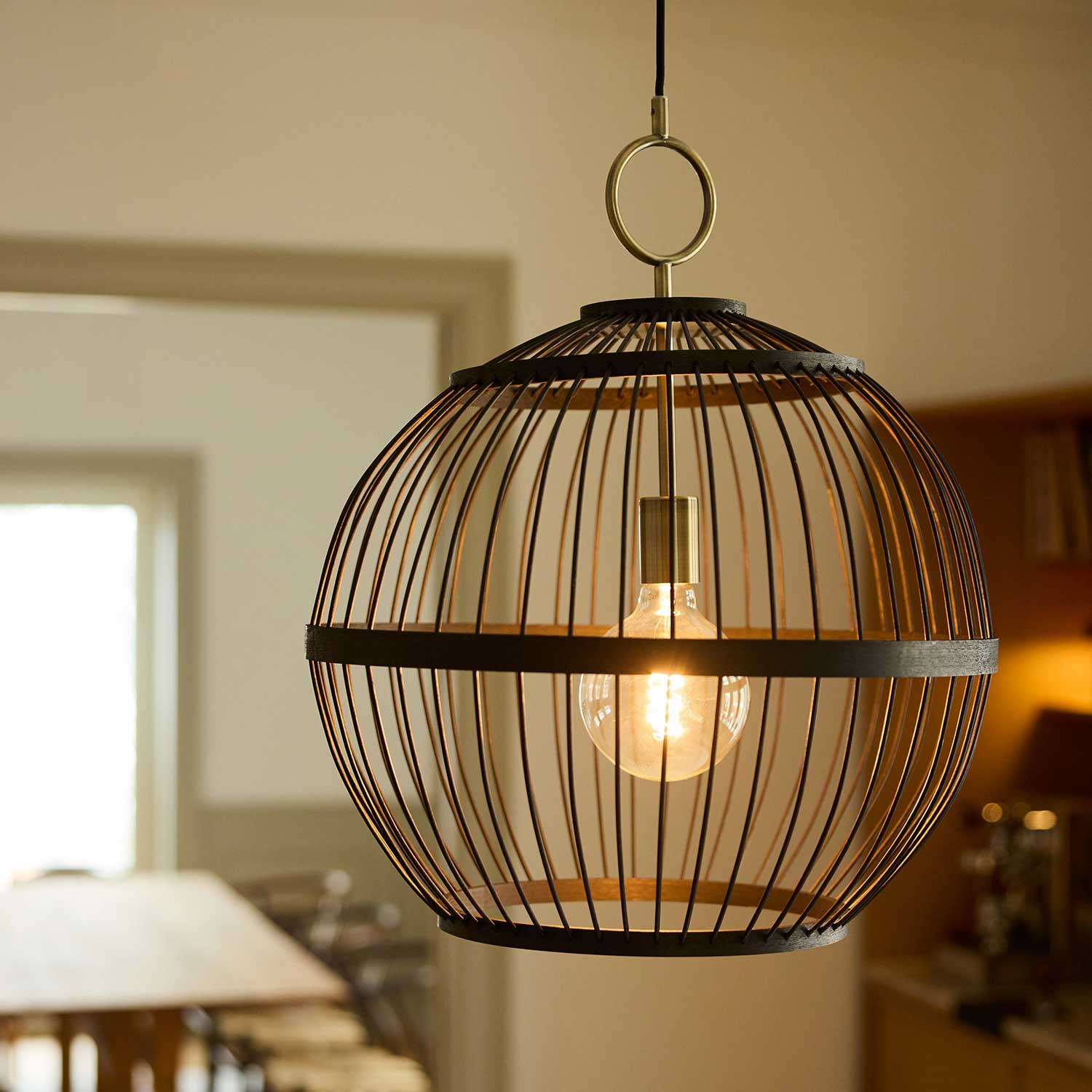 STOCKHOLM NORDIC - Suspension bois noir ou naturel design