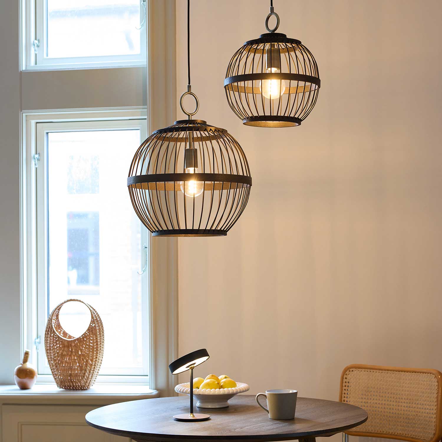 STOCKHOLM NORDIC - Suspension bois noir ou naturel design