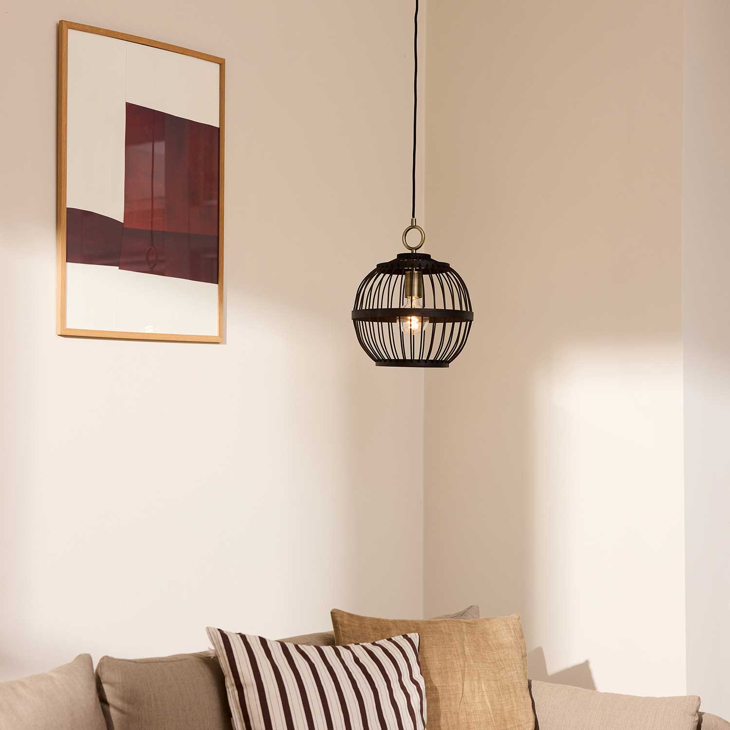 STOCKHOLM NORDIC - Suspension bois noir ou naturel design