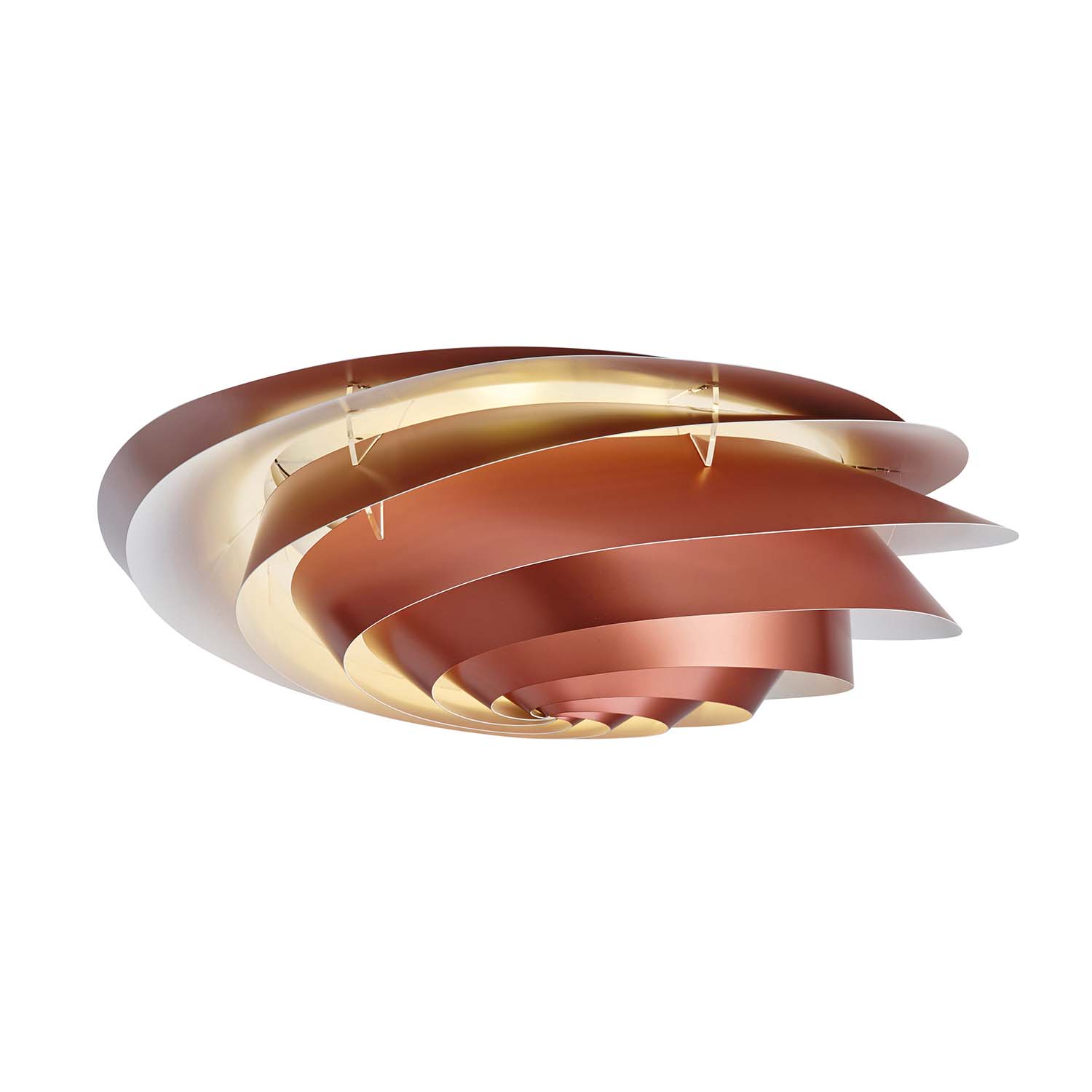 SWIRL Ceiling - White or copper spiral ceiling light, designer creation