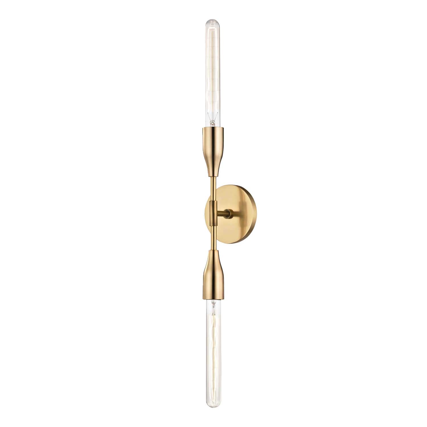Tara - Glass and brass wall sconce for chic living room