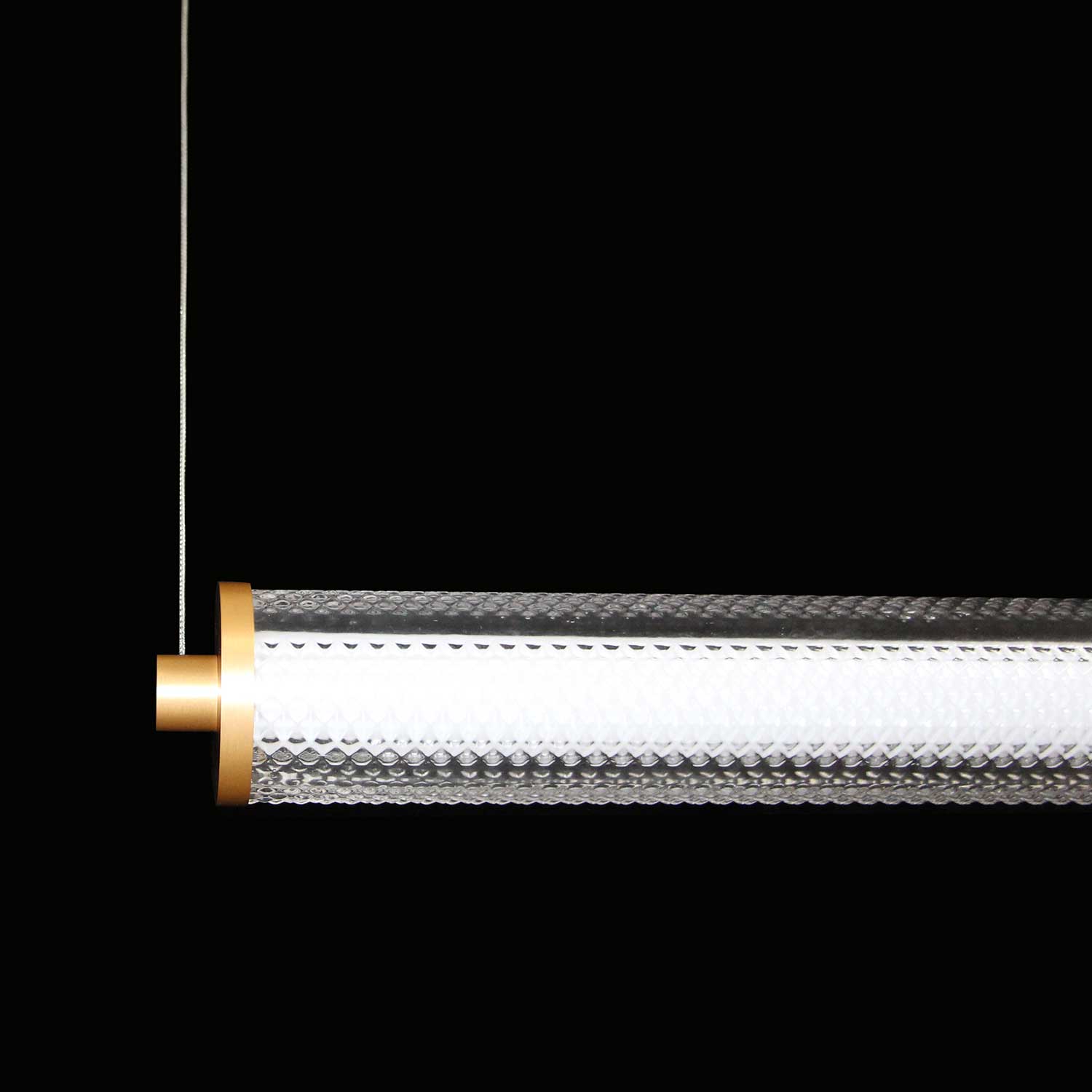 Tiffany - Suspension tube LED en verre coloré design moderne