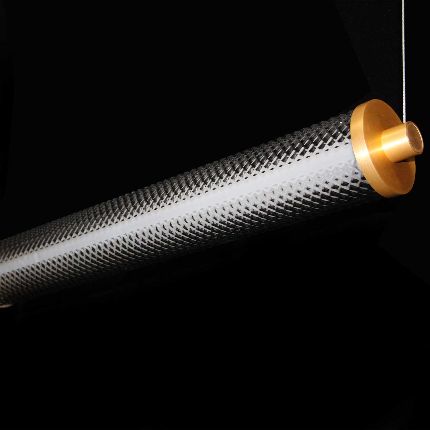 Tiffany - Suspension tube LED en verre coloré design moderne