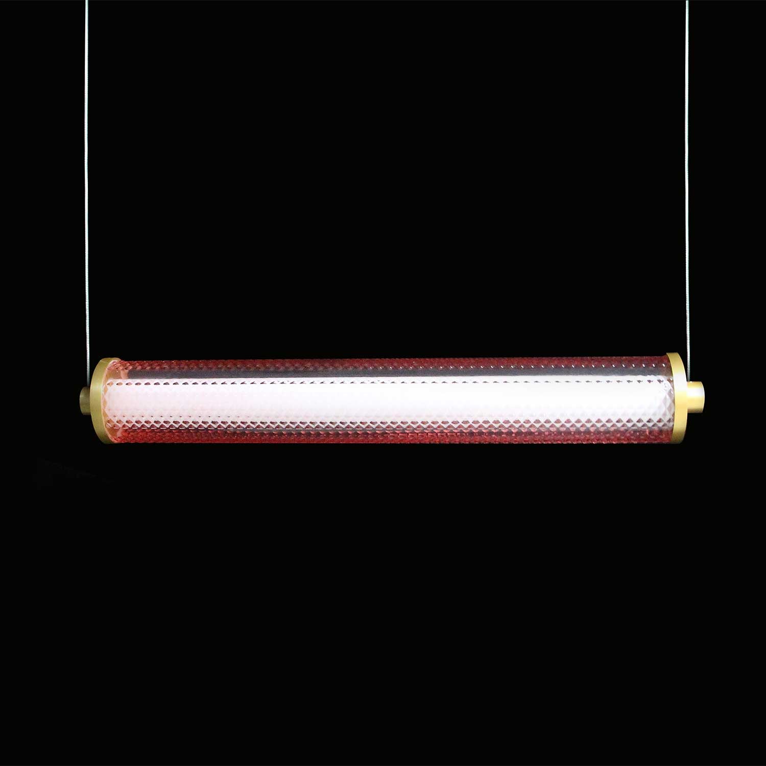 Tiffany - Suspension tube LED en verre coloré design moderne