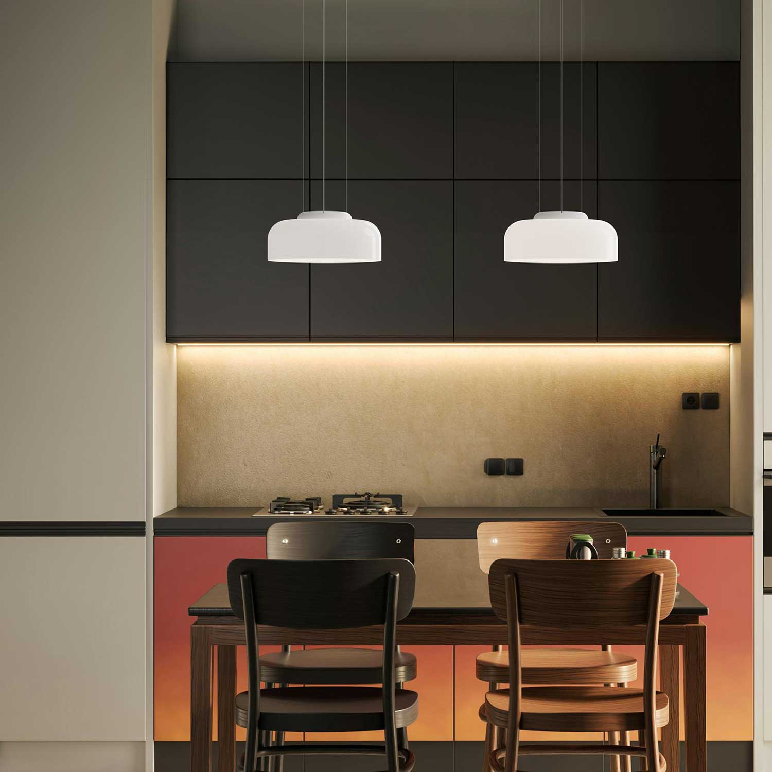 Totem - Suspension blanche LED dimmable pour salle à manger