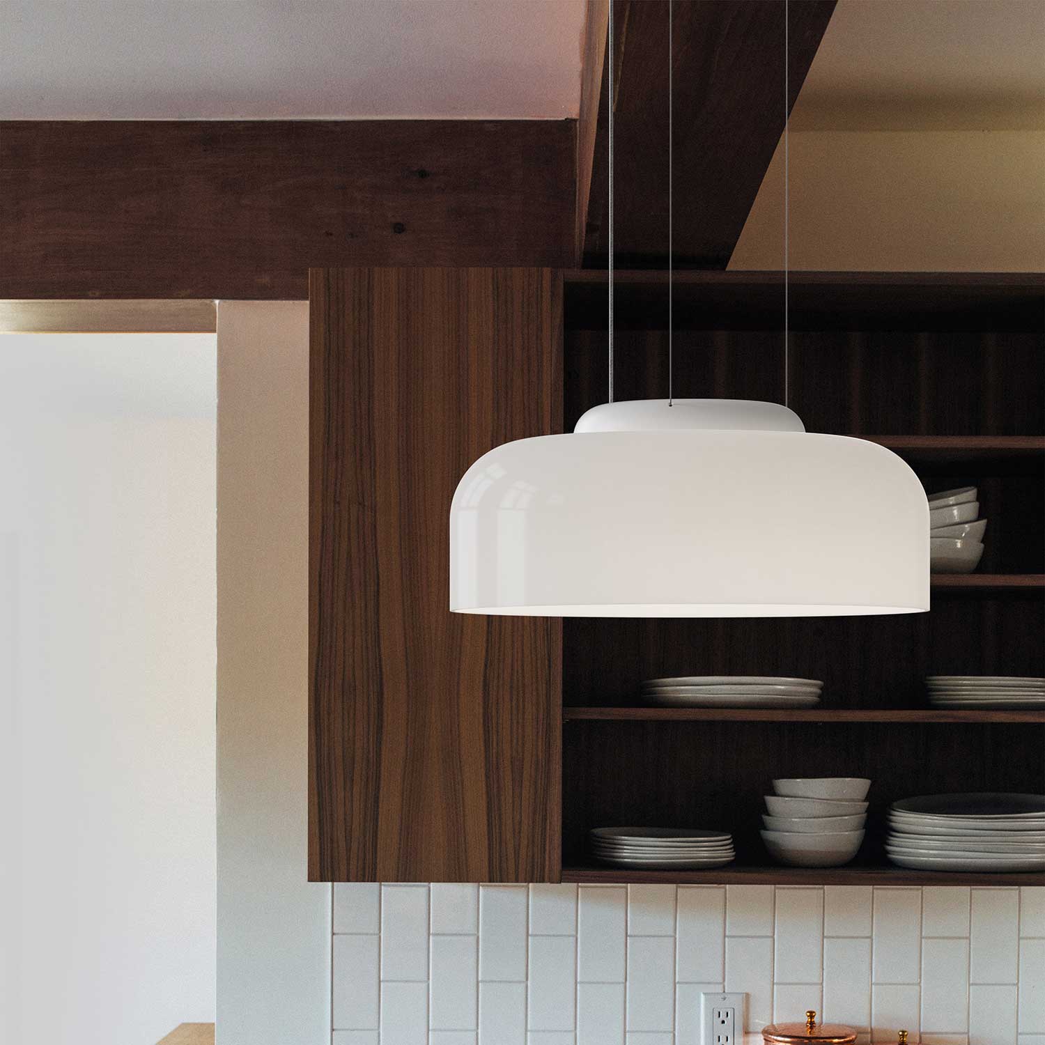 Totem - Suspension blanche LED dimmable pour salle à manger