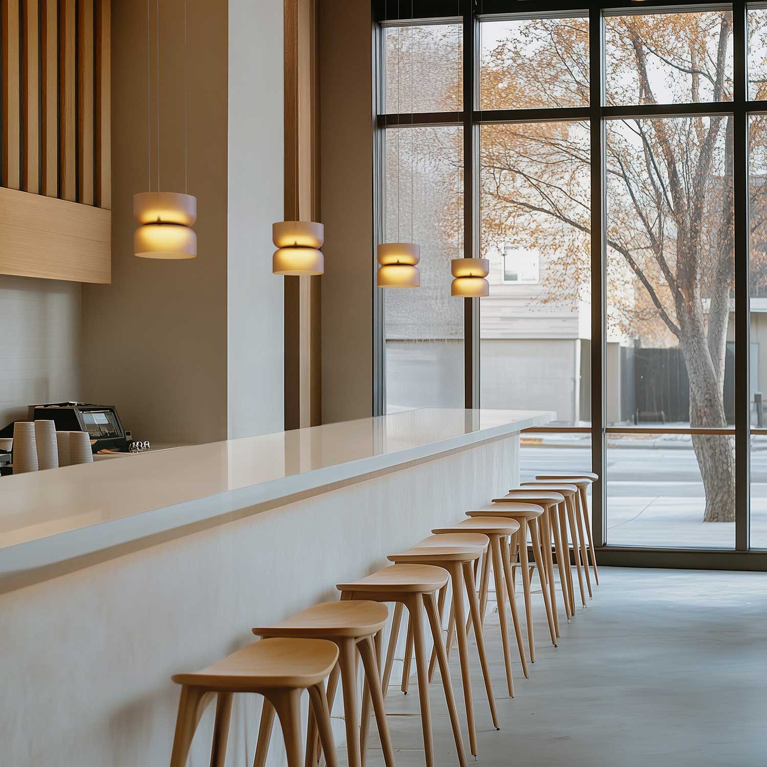 Totem Mini - LED-Hängeleuchte aus Glas im zeitgenössischen Design für die Küche