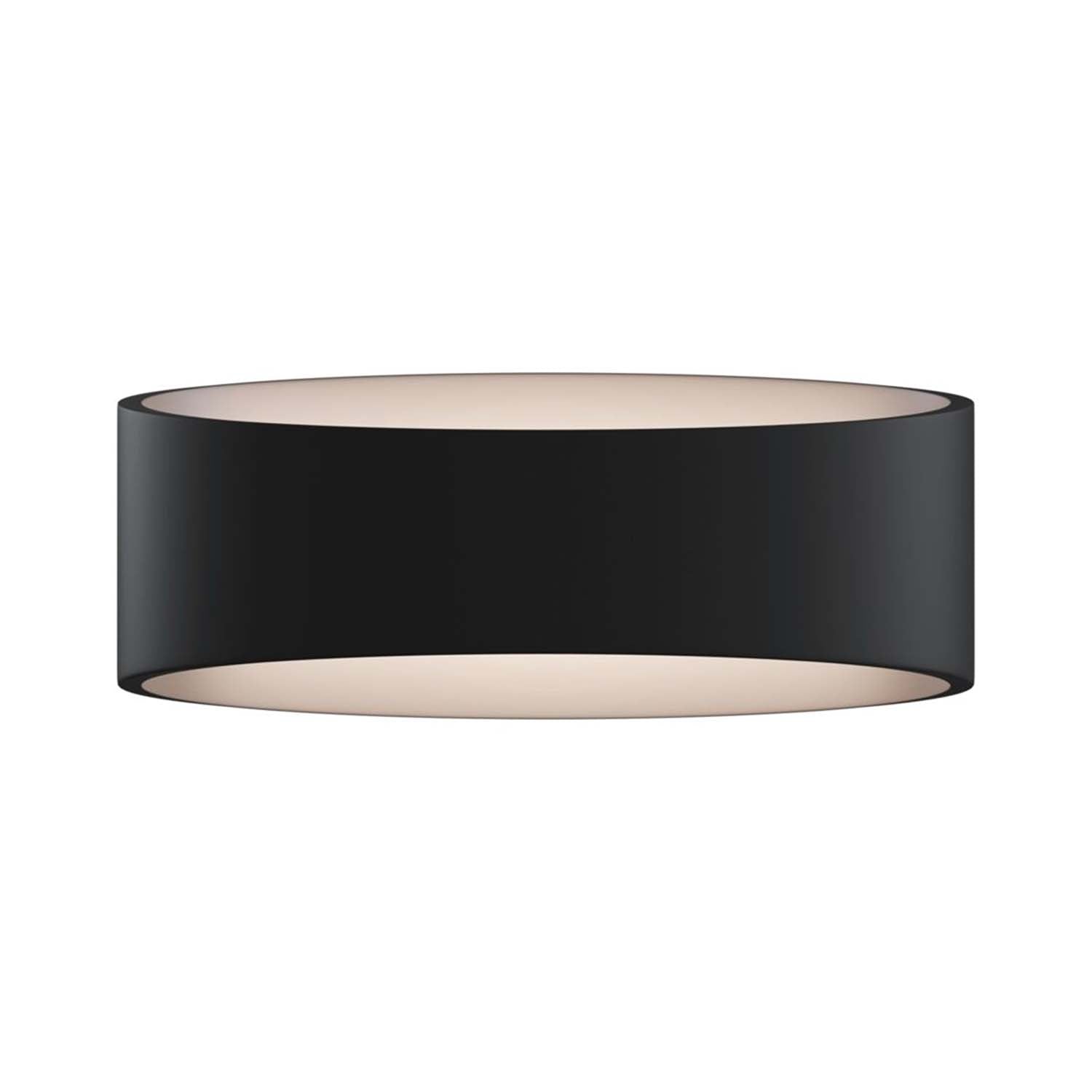 TRAME - Elliptical design wall light in white or black steel