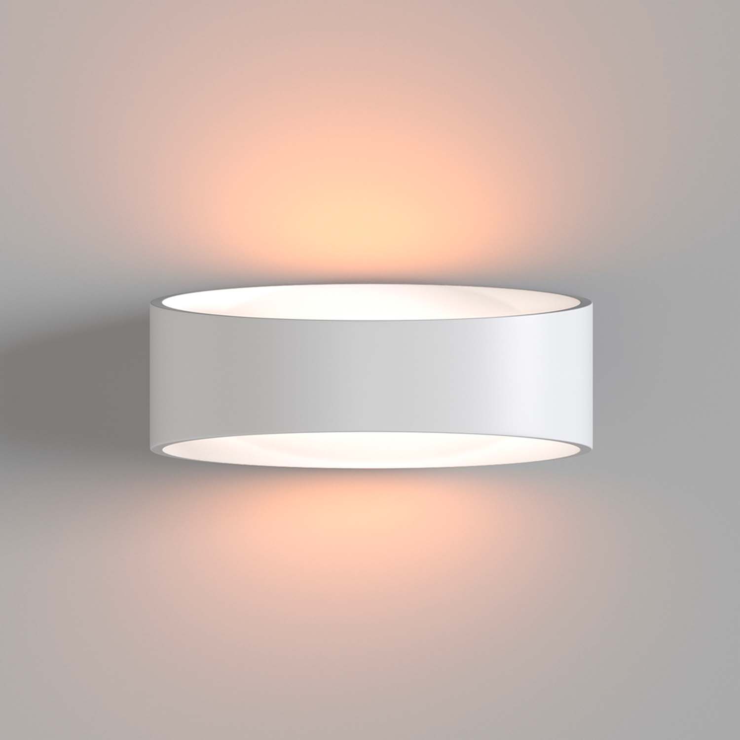 TRAME - Elliptical design wall light in white or black steel