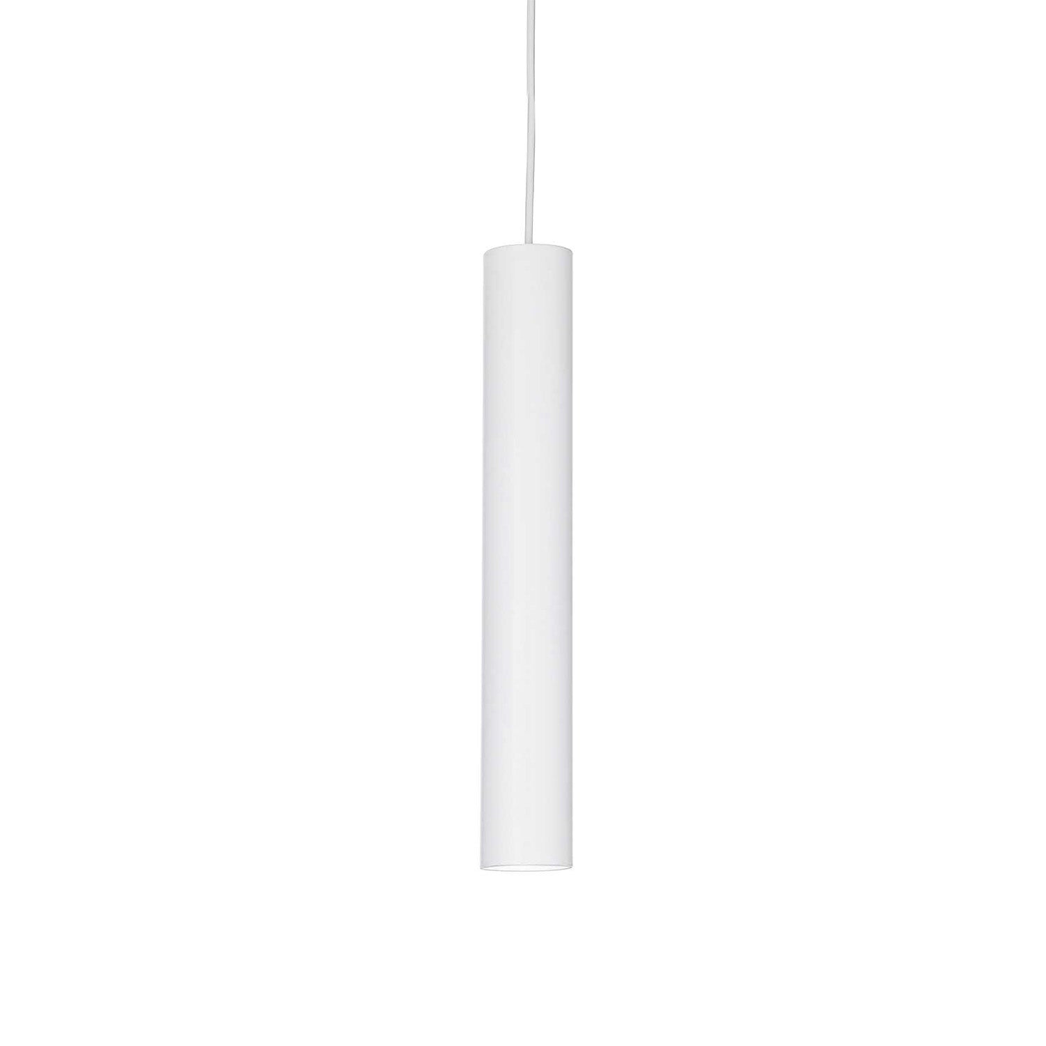 TUBE - Suspension tube LED intégrée en acier noir ou blanc