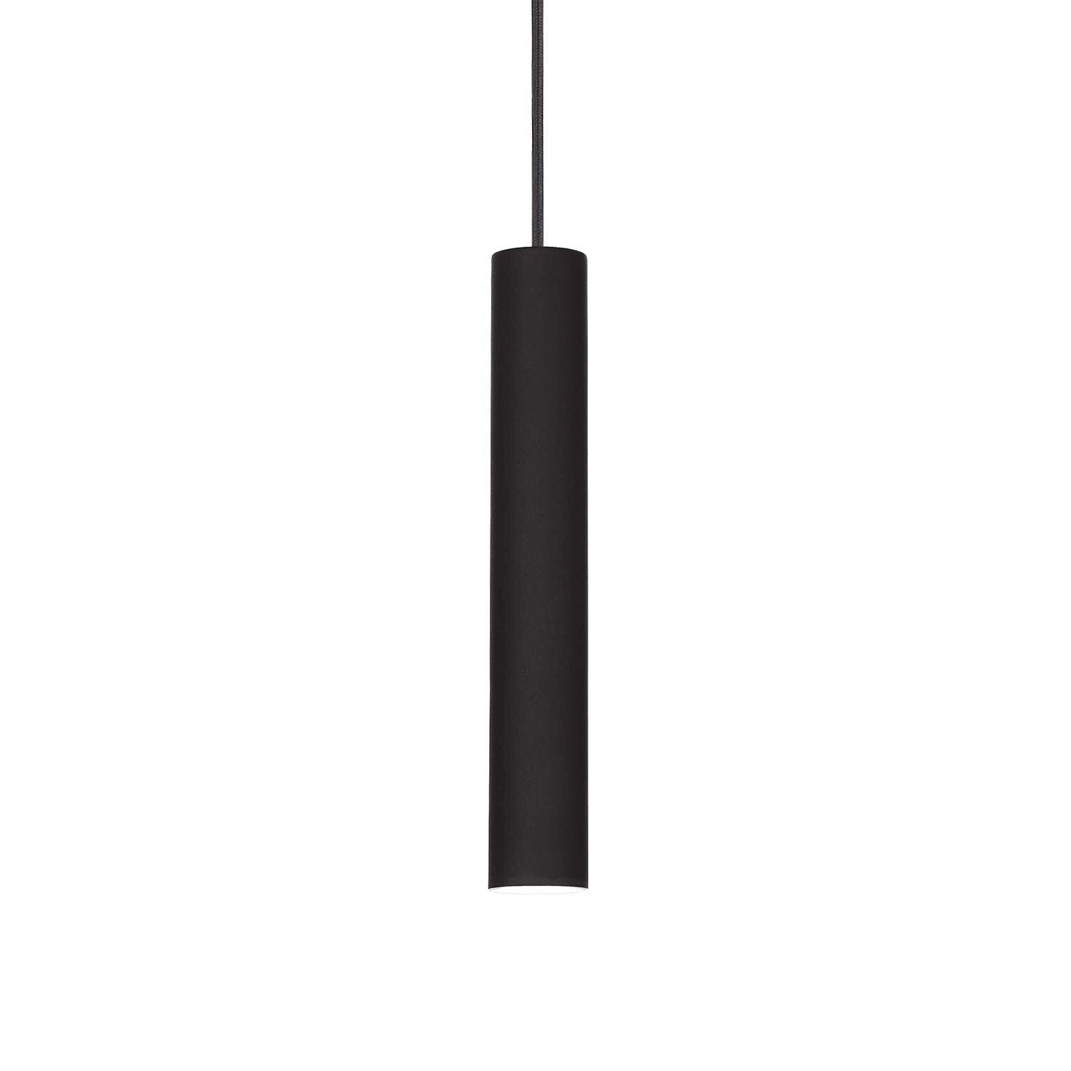 TUBE - Suspension tube LED intégrée en acier noir ou blanc