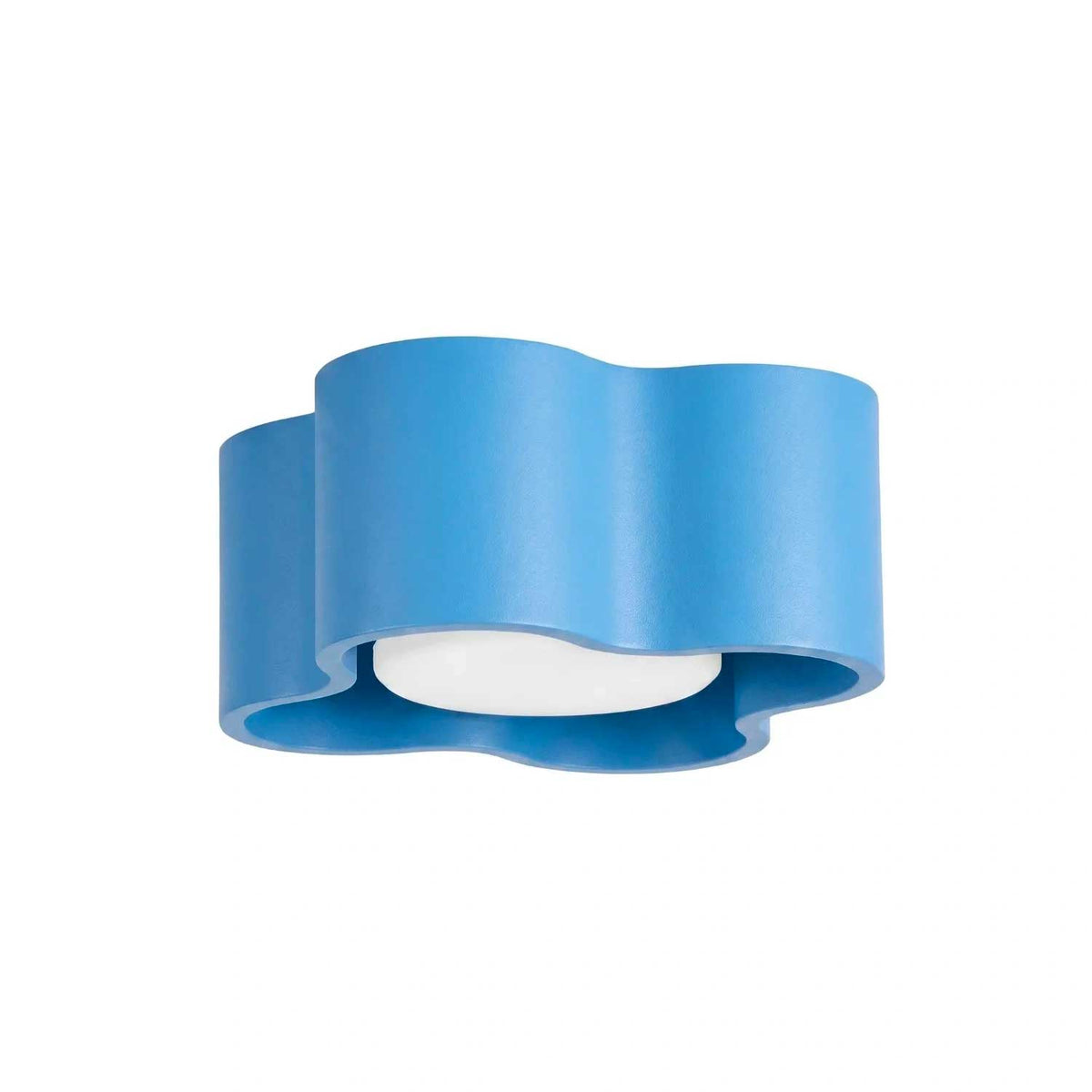 Tulipe - Plafonnier en aluminium mat aux contours ondulés