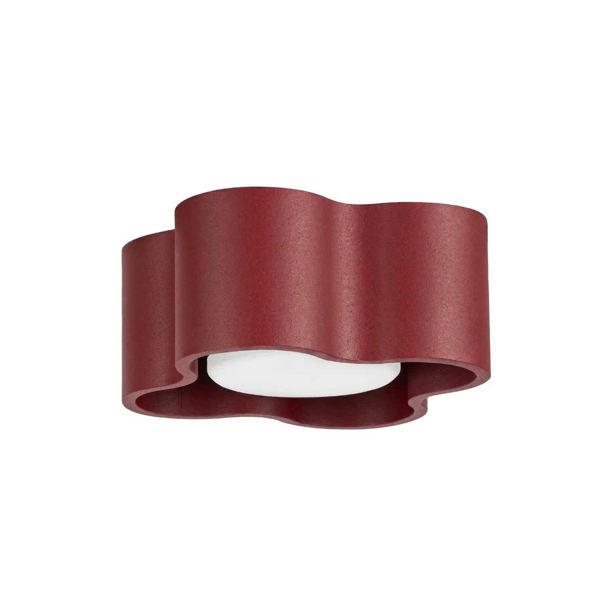 Tulipe - Plafonnier en aluminium mat aux contours ondulés