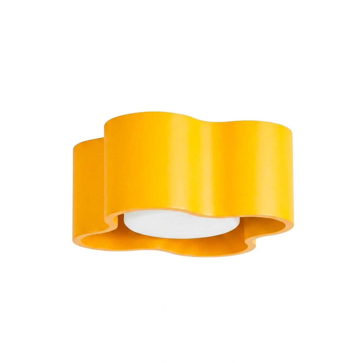 Tulipe - Plafonnier en aluminium mat aux contours ondulés