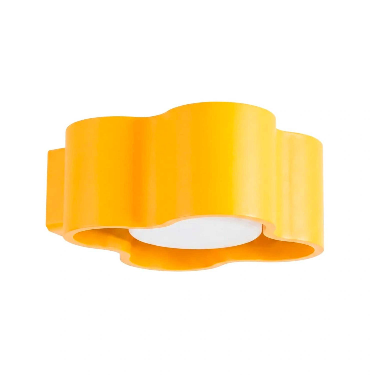 Tulipe - Applique murale basse en aluminium mat au contour organique